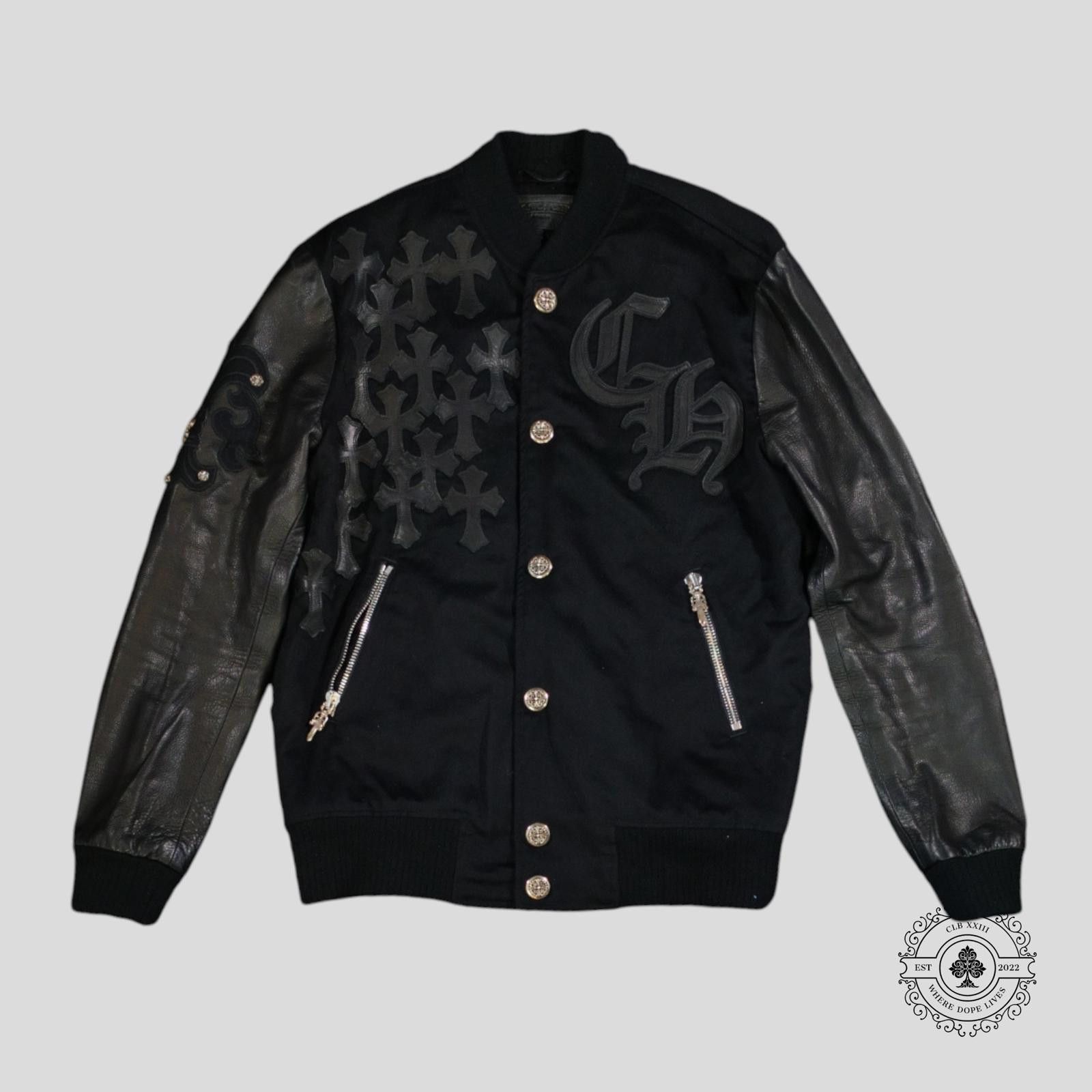 Chrome Hearts Chrome Hearts Cross Patch Varsity Jacket in Black Size US S / EU 44-46 / 1 - 1 Thumbnail