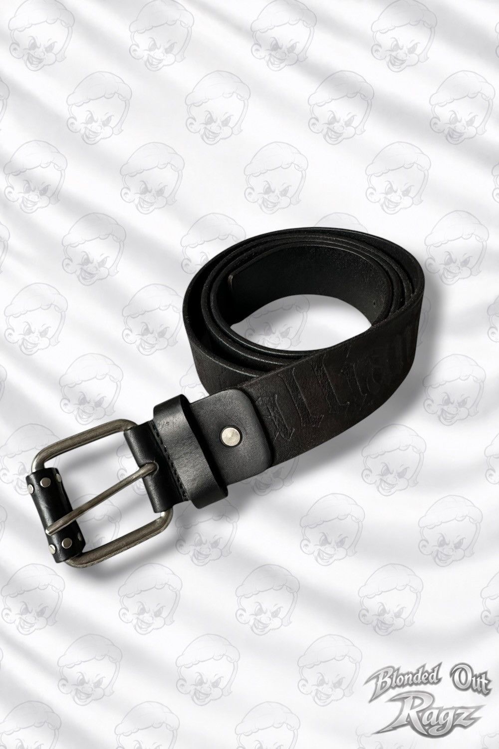 John Galliano Galliano Black Genuine Leather Pattern Belt Archive Size ONE SIZE - 2 Thumbnail