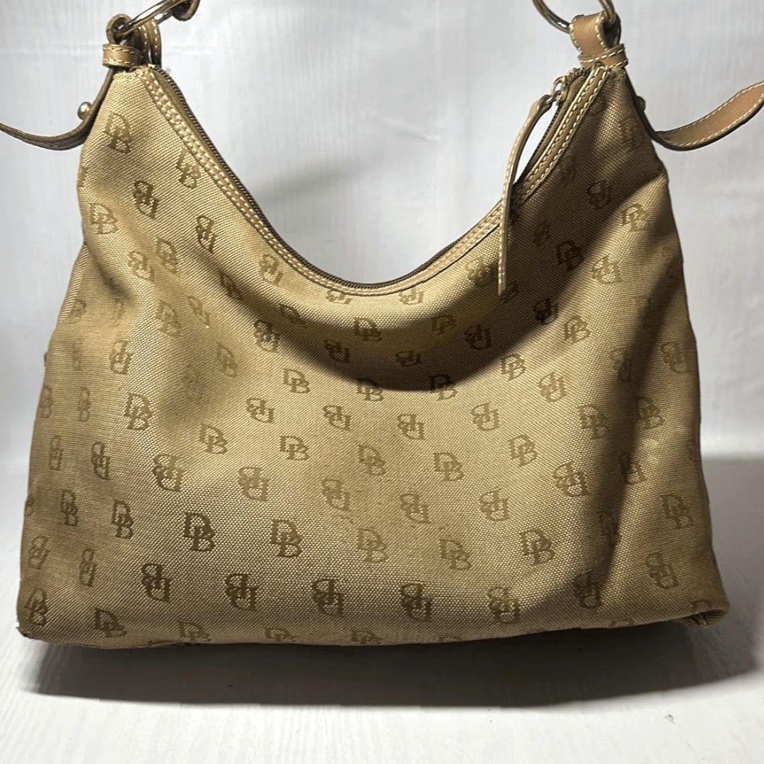 Dooney & Bourke VINTAGE Dooney & Bourke bucket bag Satchel Canvas Tan Brown Large Women Size ONE SIZE - 7 Thumbnail