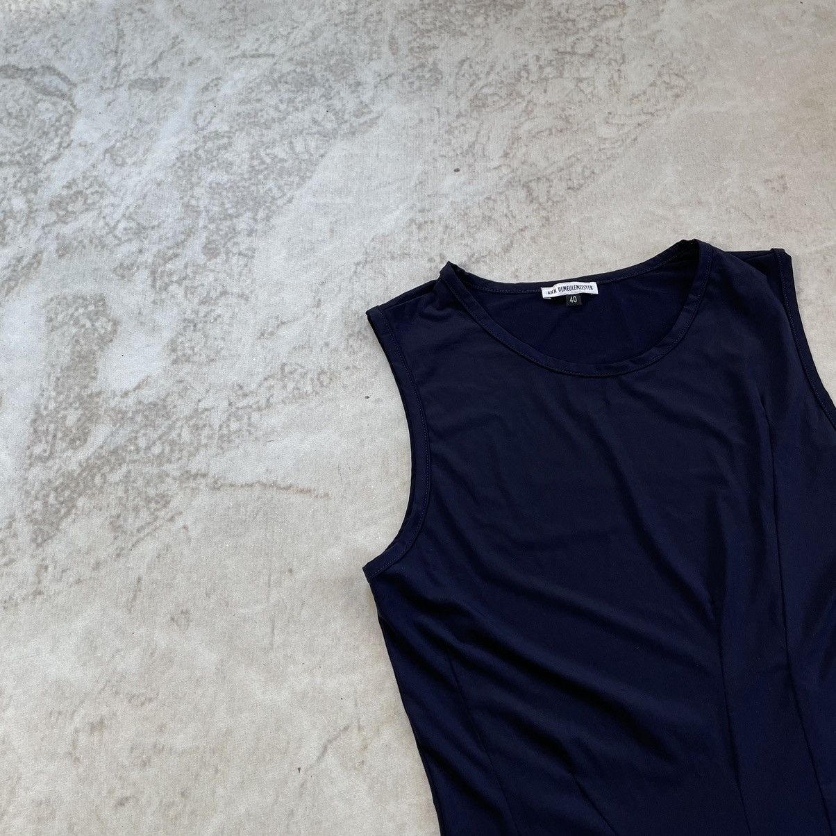 Ann Demeulemeester Ann Demeulemeester Navy Blue Perfect Tank Top Blouse Size S / US 4 / IT 40 - 5 Thumbnail