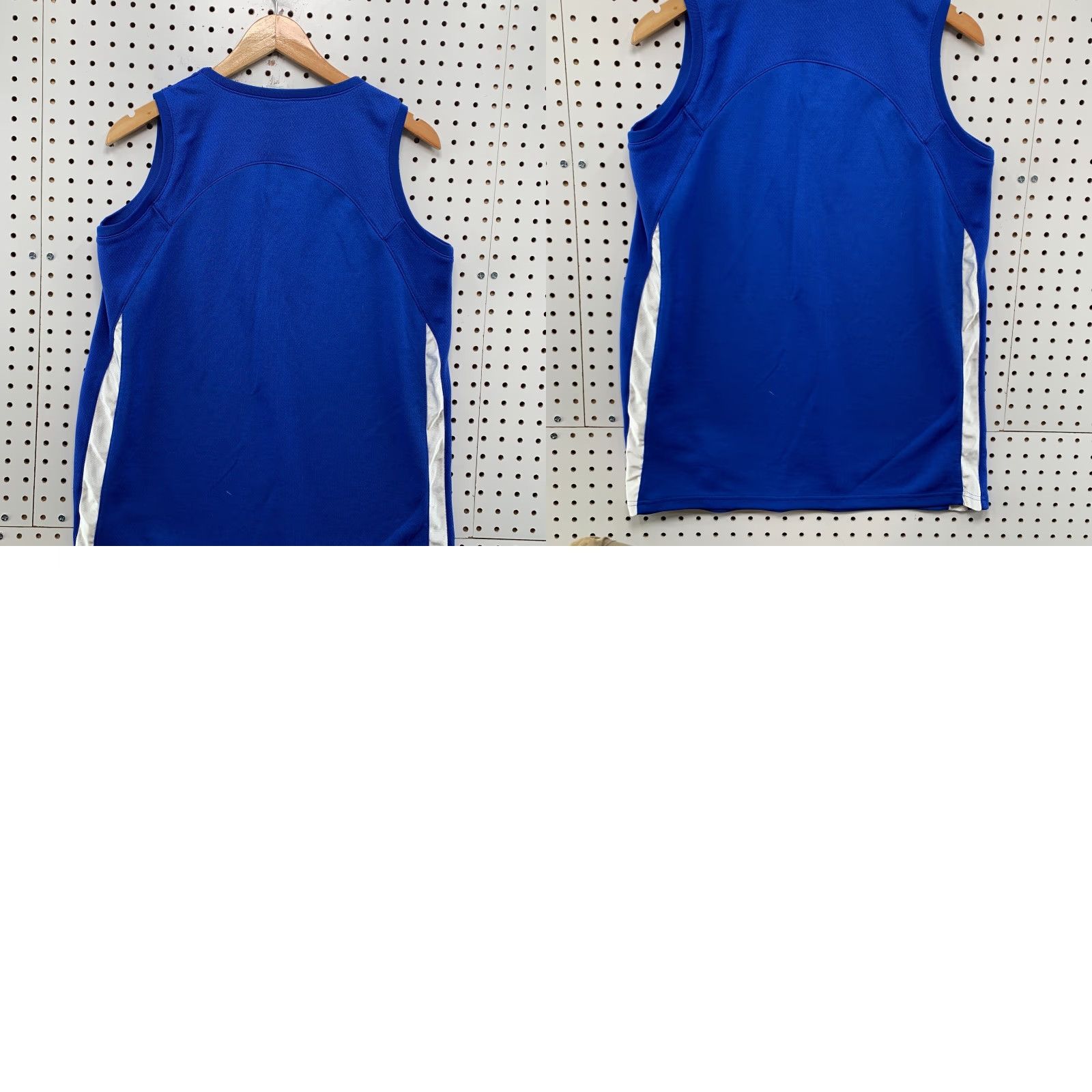 Nike VINTAGE Nike Active Shirt Womens M 90s White Blue Sleeveless Nike Dri-Fit T-Shirt - Womens Size M / US 6-8 / IT 42-44 - 9 Thumbnail