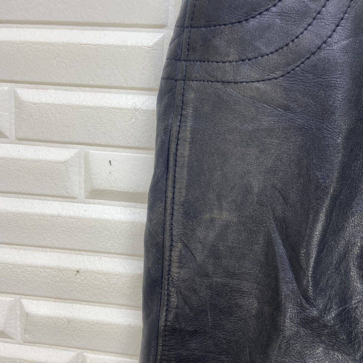 Japanese Brand Vintage Japanese Brand Fremantle Lace Leather Biker Pants Size US 30 / EU 46 - 9 Thumbnail