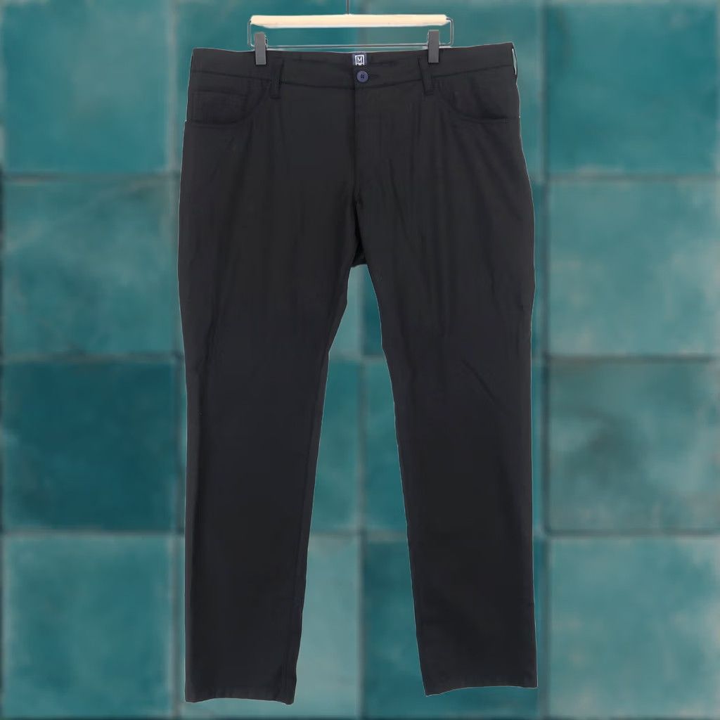 Vintage Meyer Slim Pants Mens Black Wool Blend Stretch Chino Five Pocket 40x32 Size US 40 / EU 56 - 1 Thumbnail