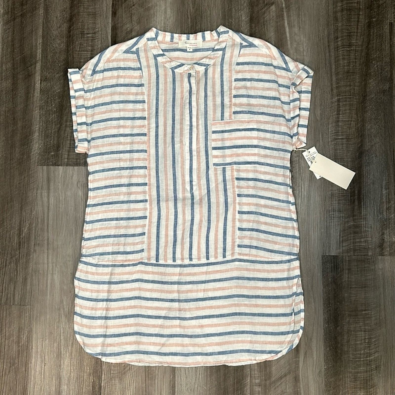 Vince Camuto Two by Vince Camuto Linen Program Tunic Cover Up - Medium Size M / US 6-8 / IT 42-44 - 1 Thumbnail
