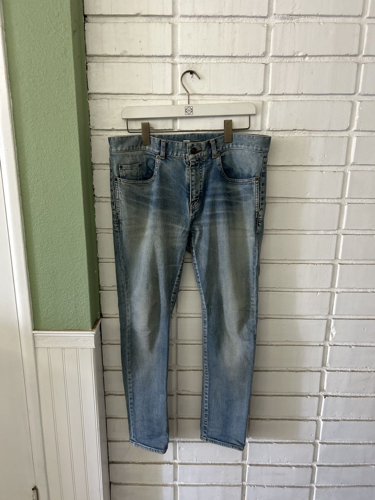 Saint Laurent Paris Saint Laurent D21 Blue Denim (sz 34) Size US 34 / EU 50 - 1 Thumbnail