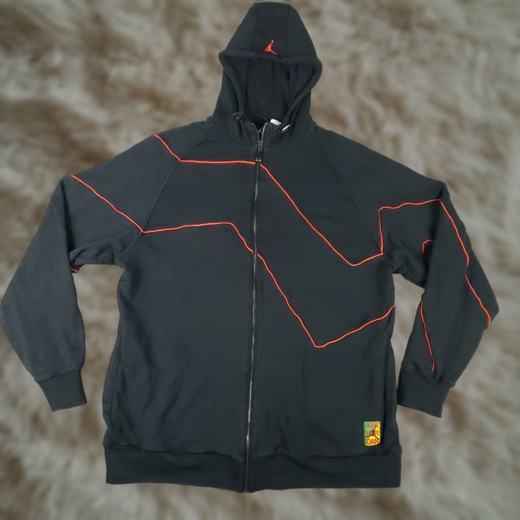 Jordan Hoodie Mens XL Black Jumpman Full Zip Up Sweatshirt
