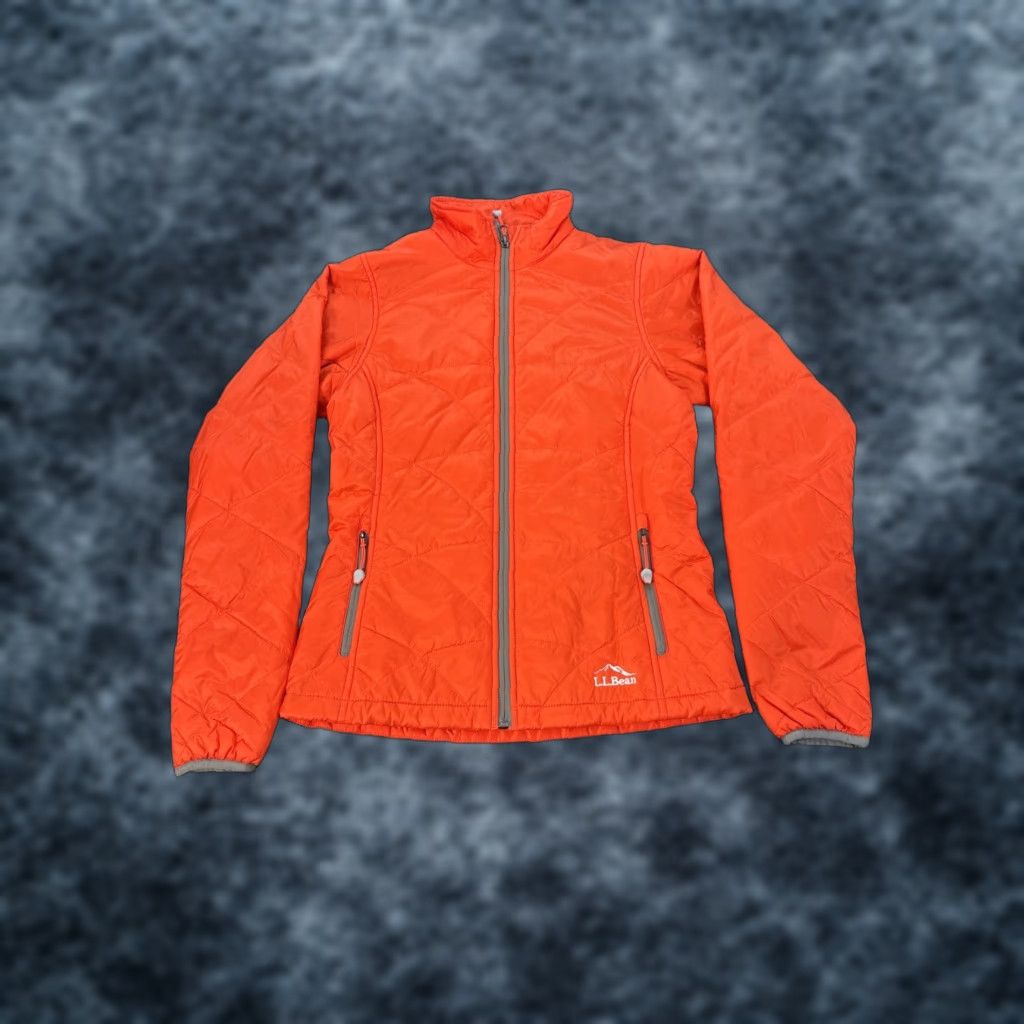 Vintage LL Bean Jacket Womens 2XS Orange PrimaLoft Packaway Hooded Size XXS / US 00 / IT 34 - 1 Thumbnail
