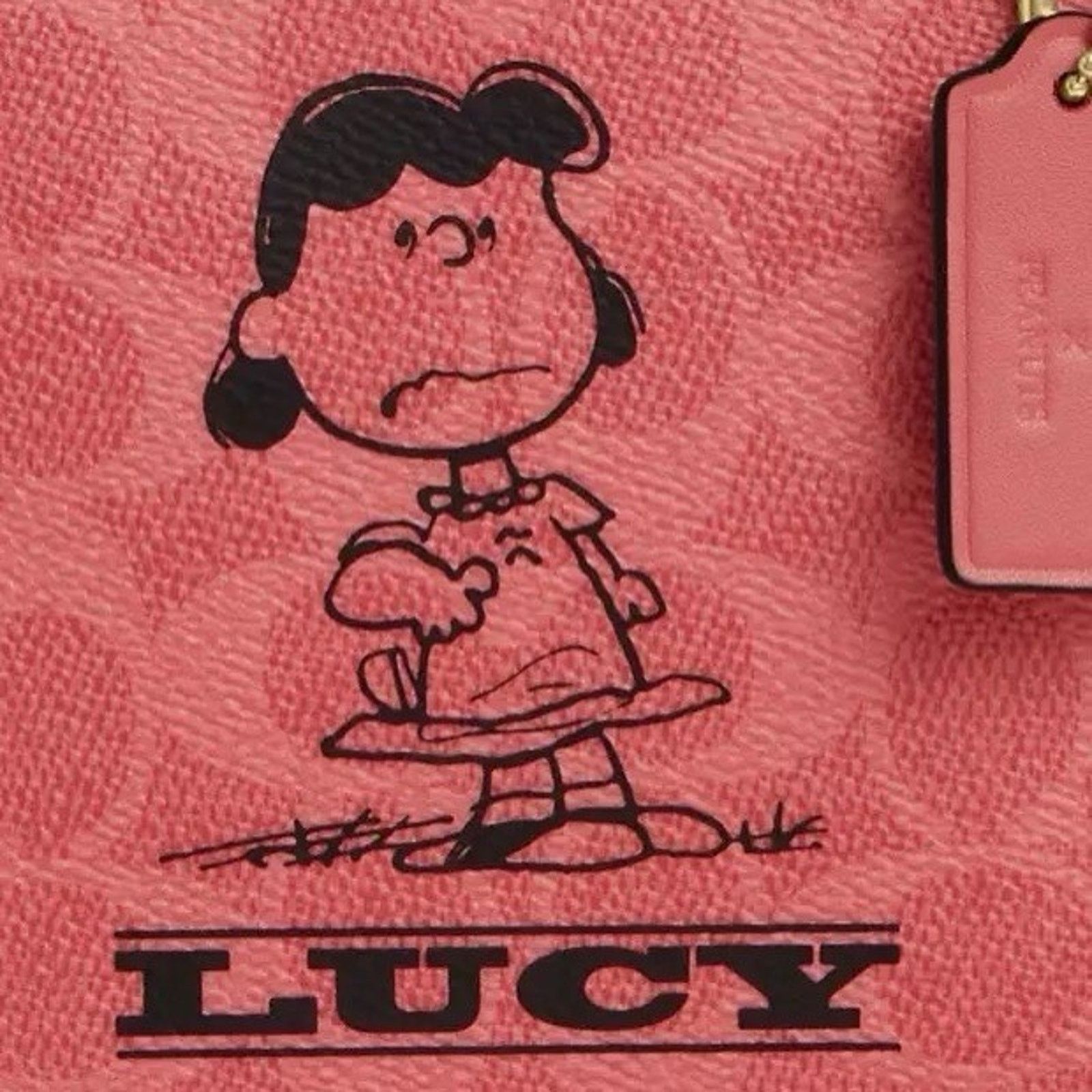 Coach NWT Coach X Peanuts Satchel Crossbody Bag Lucy CBJ62 Coral Size ONE SIZE - 11 Thumbnail