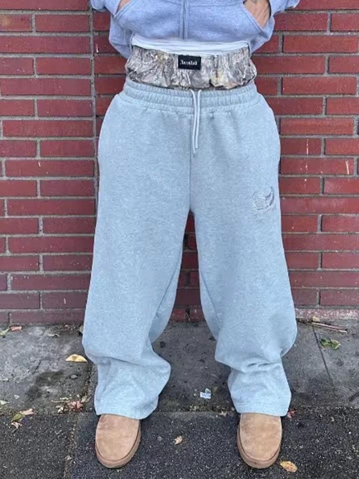 Japanese Brand Asaoka x Kumi Double Waist Camouflage Boxer Baggy Sweatpants Size US 31 - 3 Thumbnail