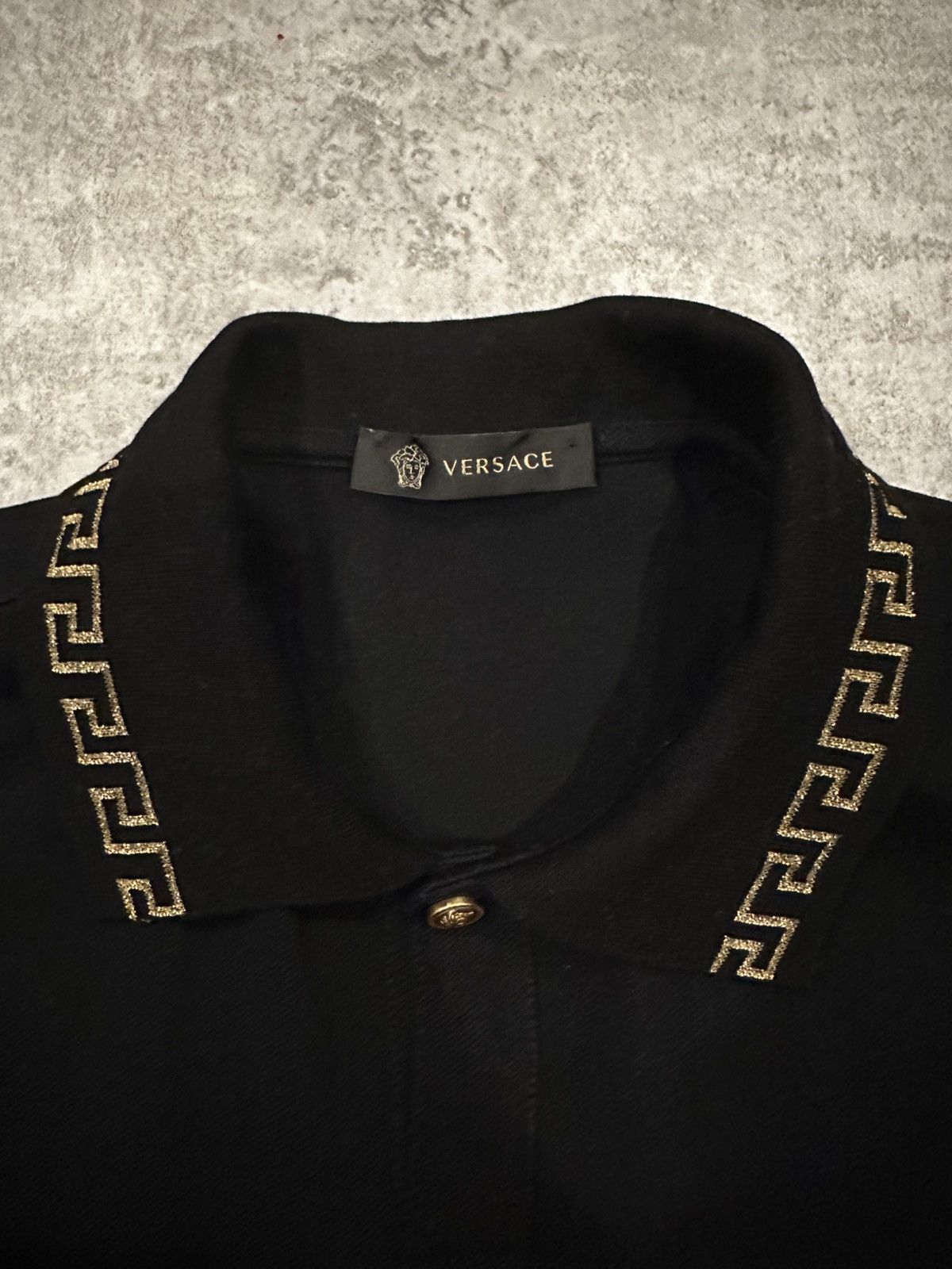 Versace Versace Black and Gold Polo Shirt Size US XS / EU 42 / 0 - 2 Thumbnail