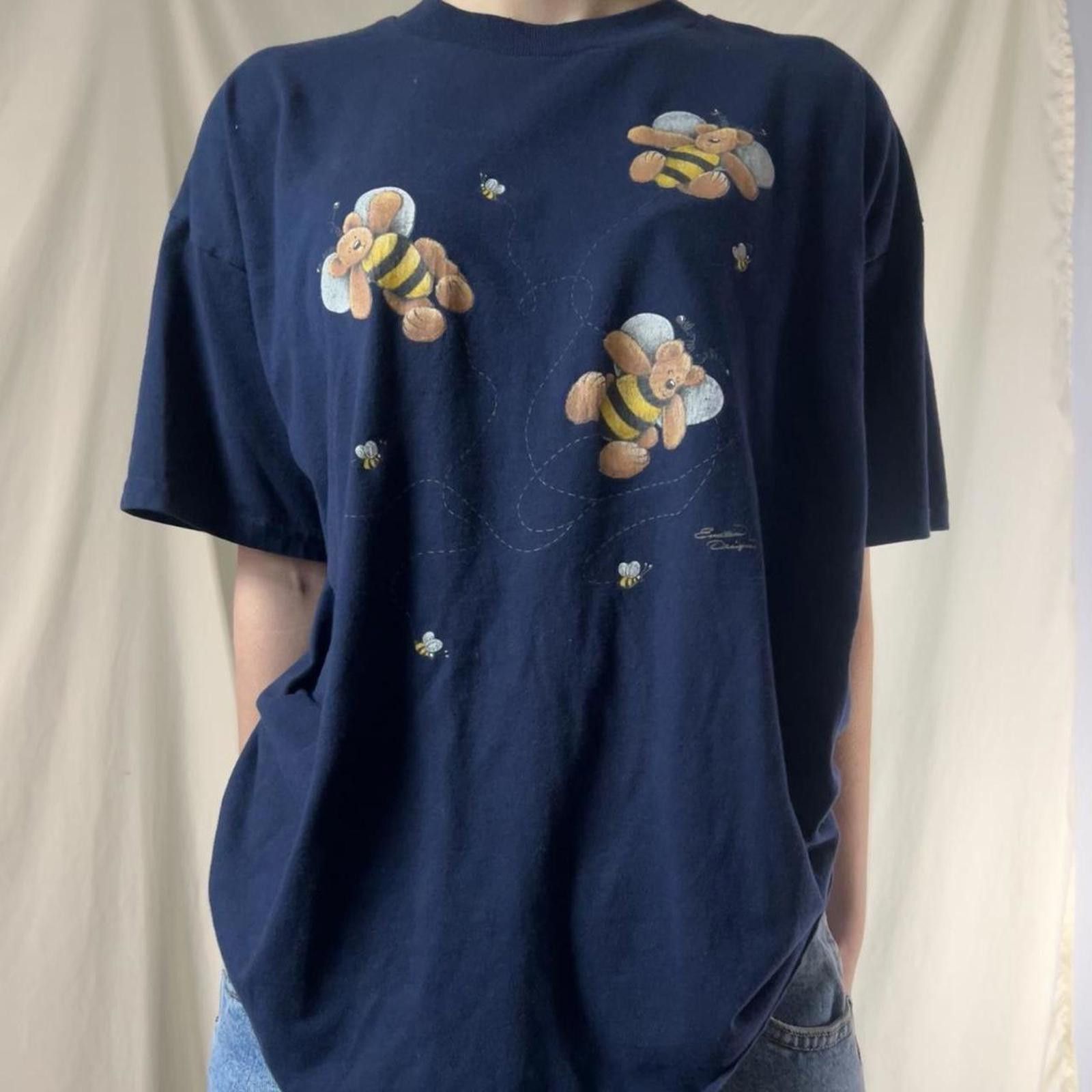 Jerzees Vintage 90s Jerzees “Teddy Bees” Graphic Tee 🐝💛 Size M / US 6-8 / IT 42-44 - 7 Thumbnail