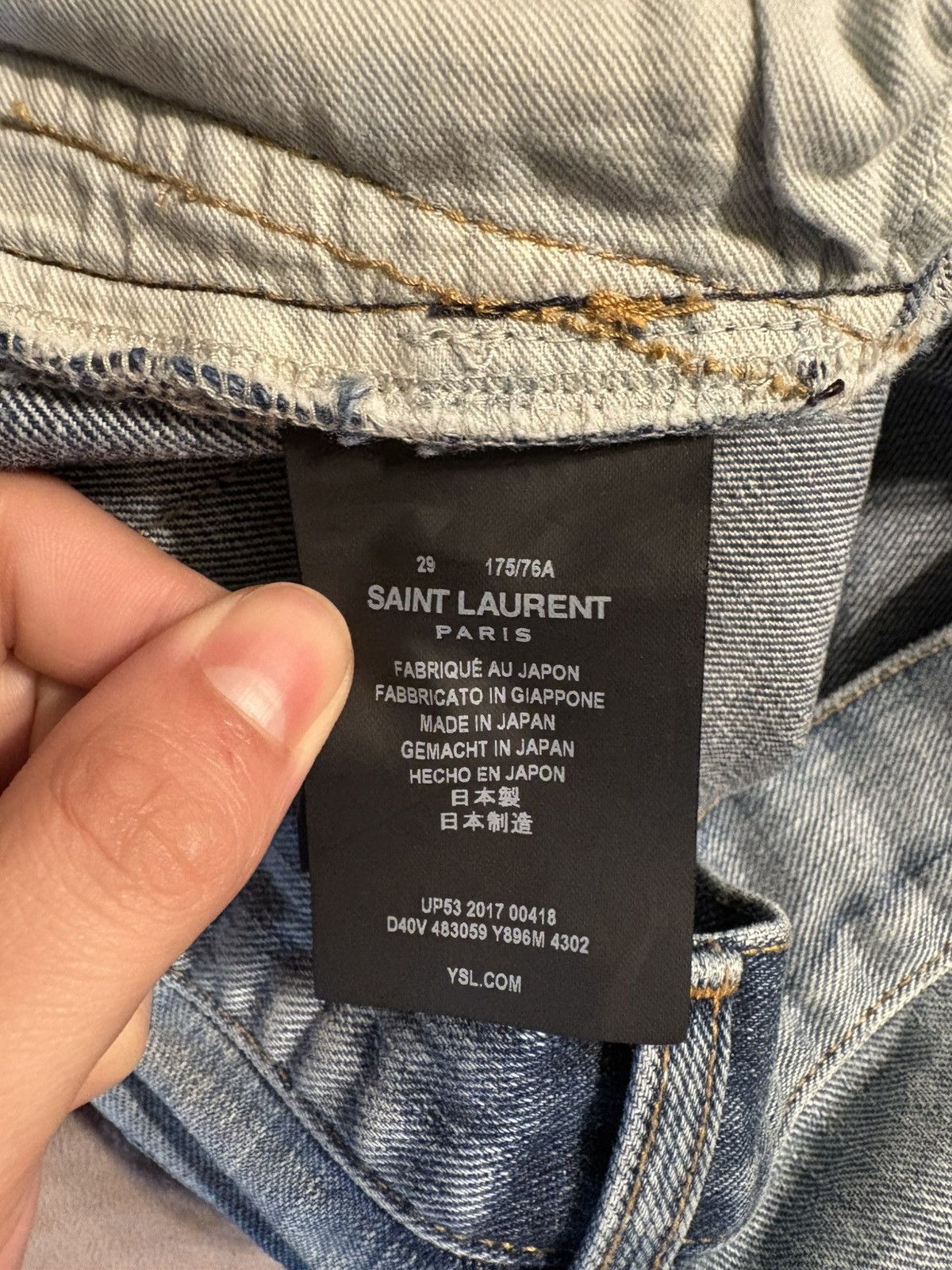 Saint Laurent Paris Yves Saint Laurent Université Denim Jeans Size US 29 - 4 Thumbnail