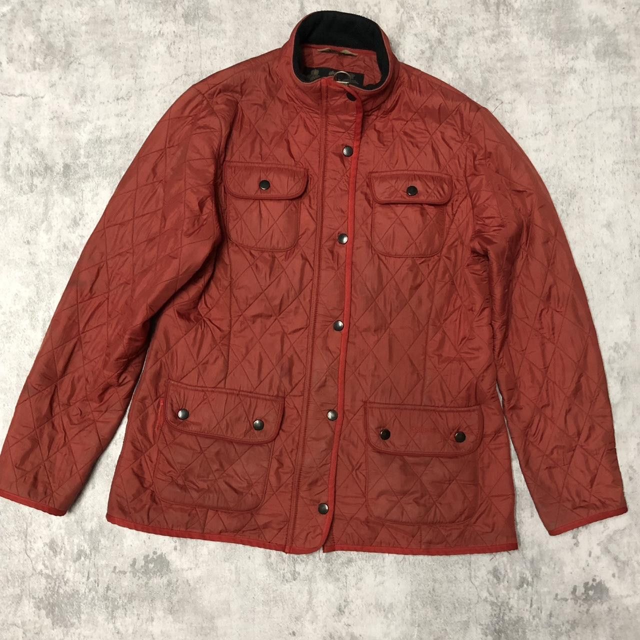 Barbour Red Barbour quilted jacket with black trim jacket Size ONE SIZE - 1 Thumbnail