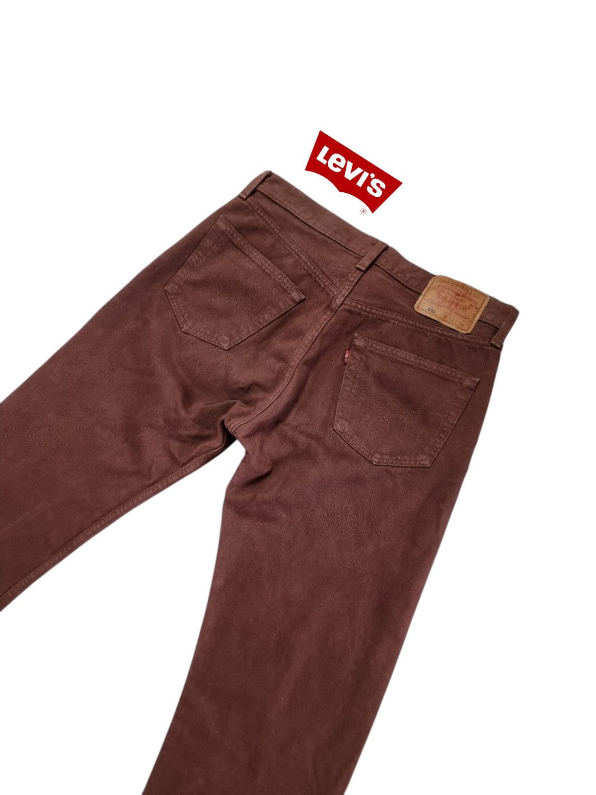 Levi's × Vintage vintage 90s Levi's straight jeans brown 33x32 mens womens Size US 32 / EU 48 - 1 Thumbnail