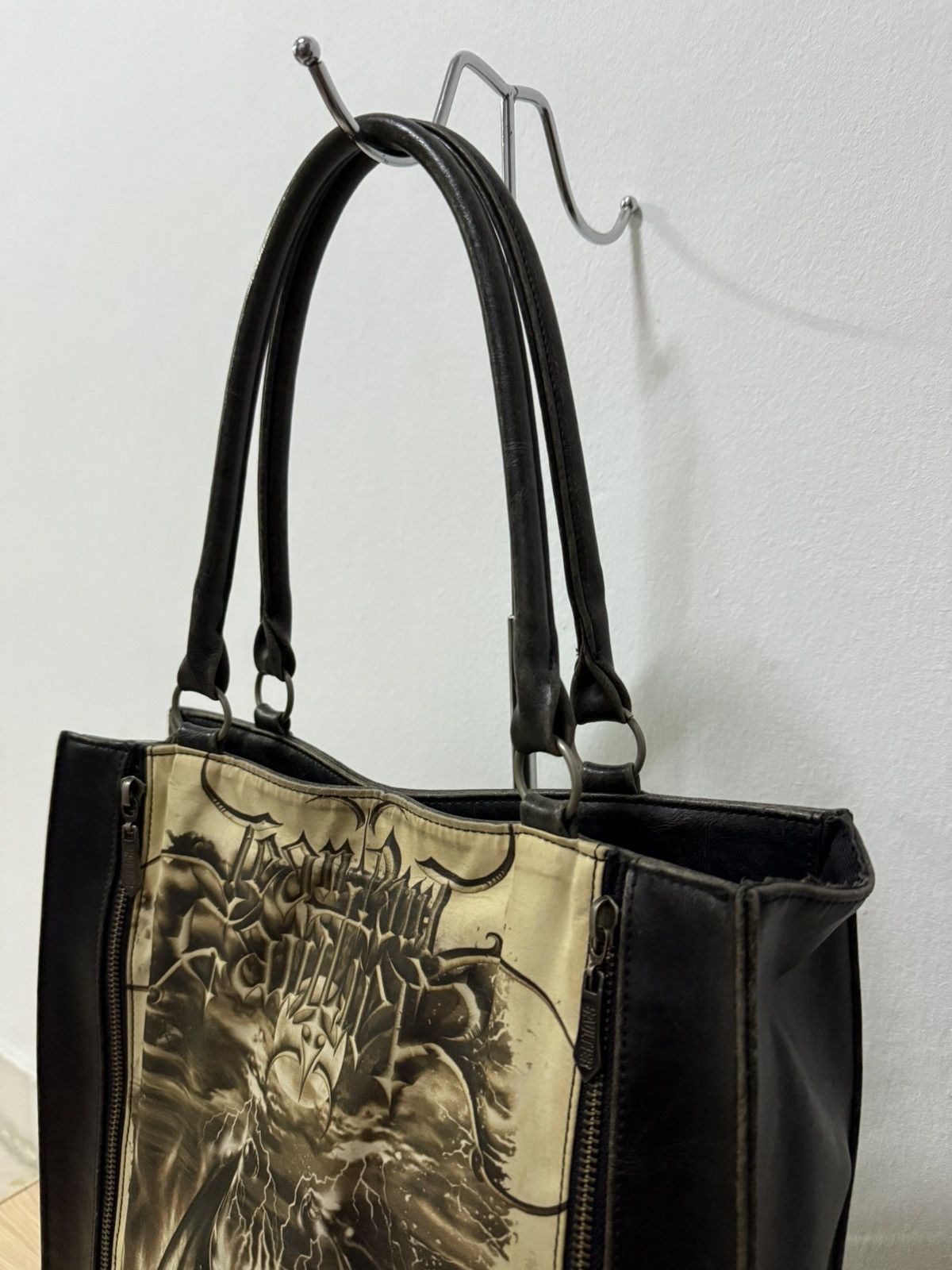 Jean Paul Gaultier 2001 Jean Paul Gaultier Gothic satan gargoyle tote bag. Size ONE SIZE - 6 Thumbnail