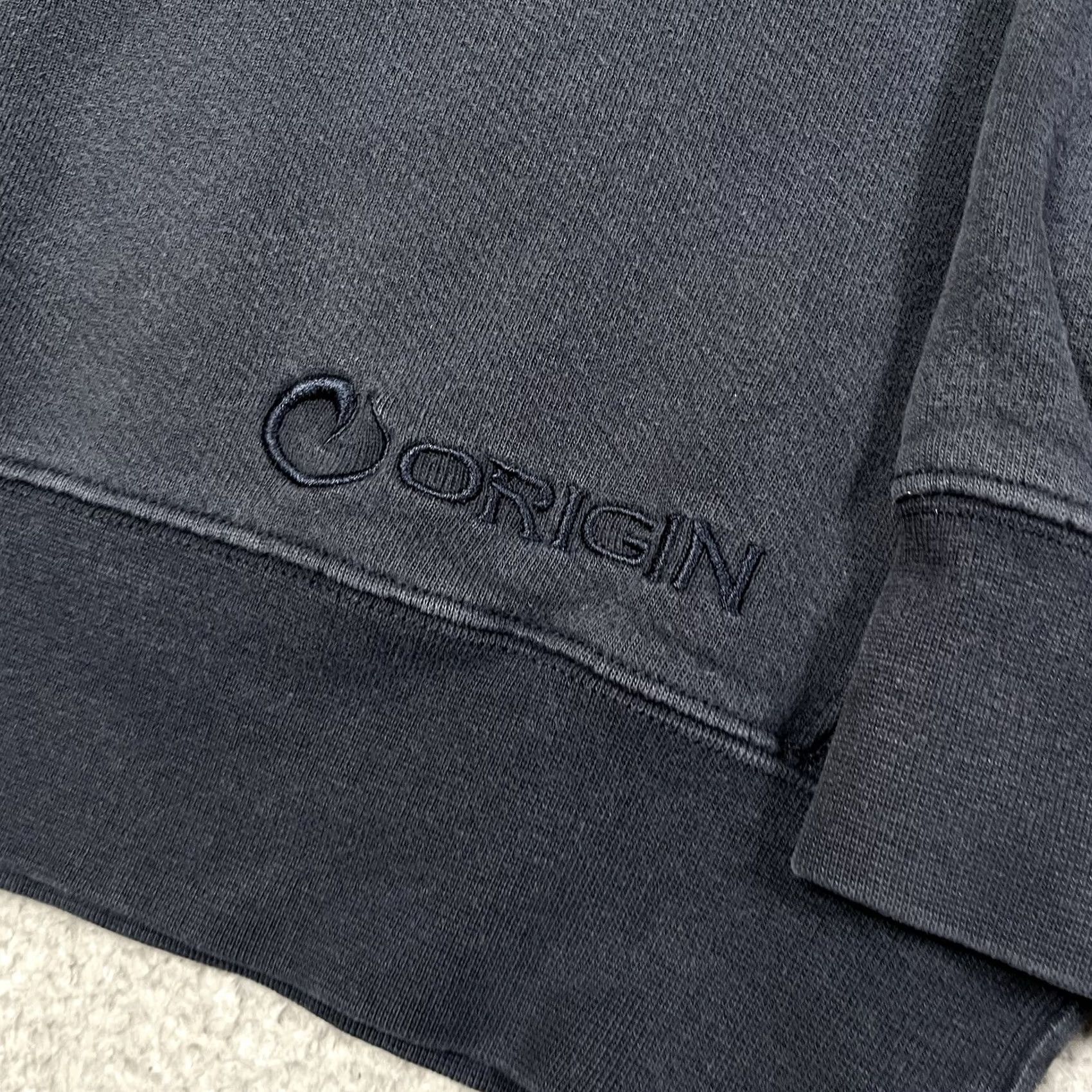 Vintage Origin Sweatshirt Mens S Blue Cotton Heavy Fleece Logo Embroidered Outdoor Hiking Crewneck Trapdoor? Size US S / EU 44-46 / 1 - 5 Thumbnail