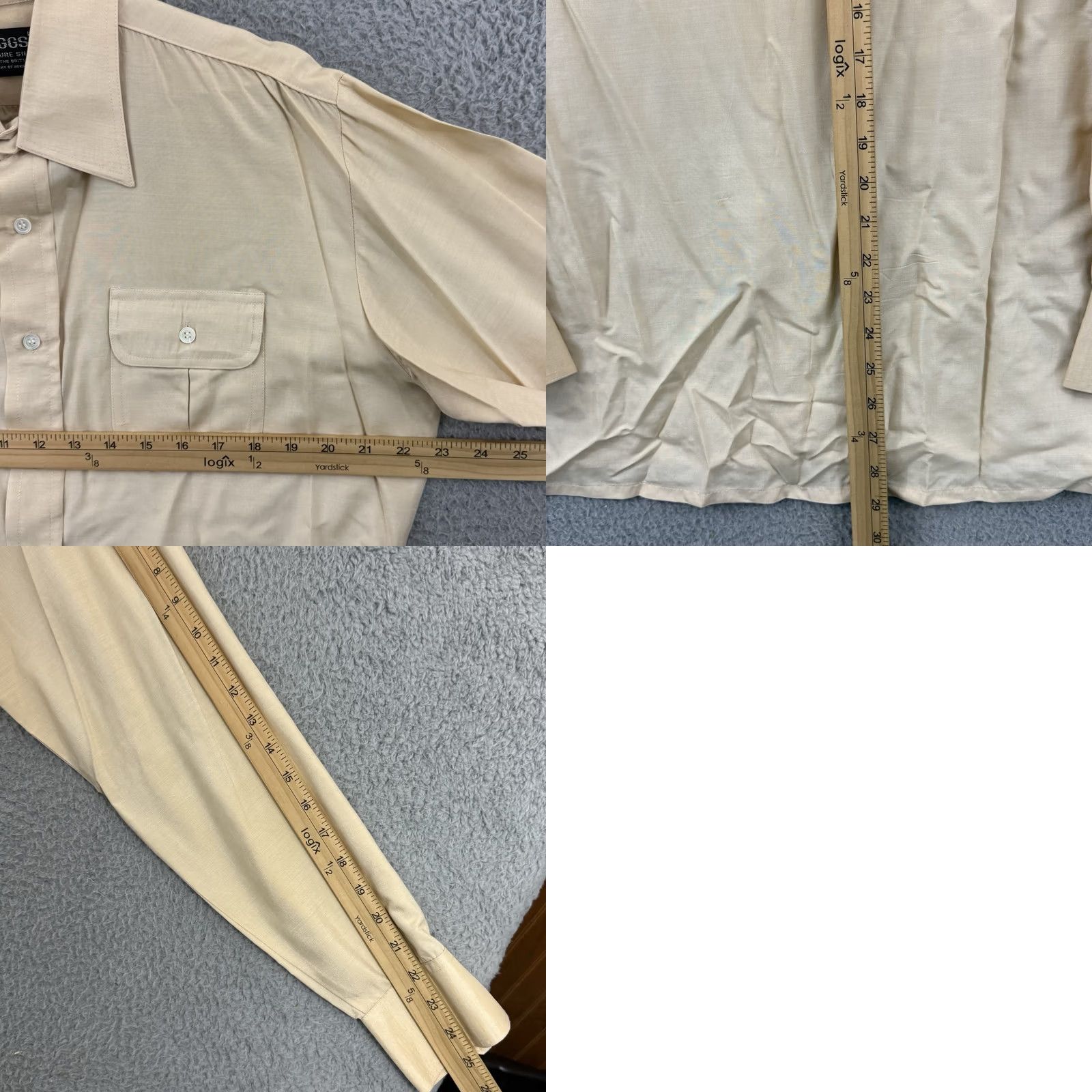 Vintage VINTAGE Briggs Shirt Mens Large Beige 80s Long Sleeve Button Silk Preppy Relaxed Size US L / EU 52-54 / 3 - 8 Thumbnail