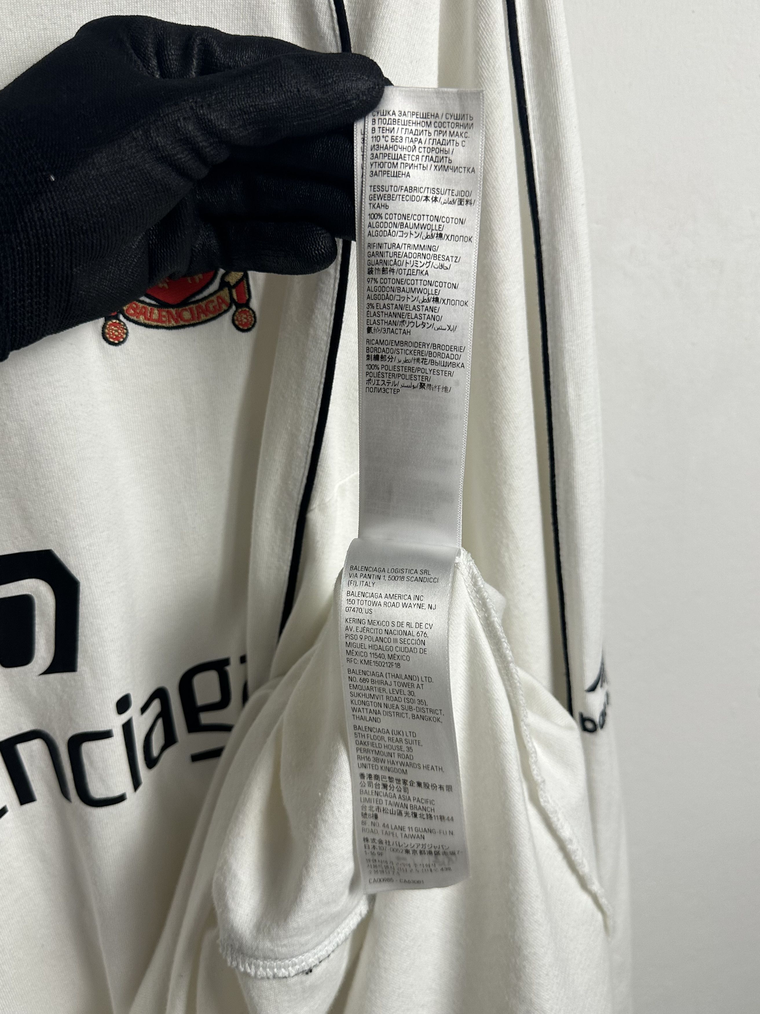 Balenciaga Balenciaga White Soccer Long Sleeve Jersey "Tokyo" Size US M / EU 48-50 / 2 - 13 Thumbnail