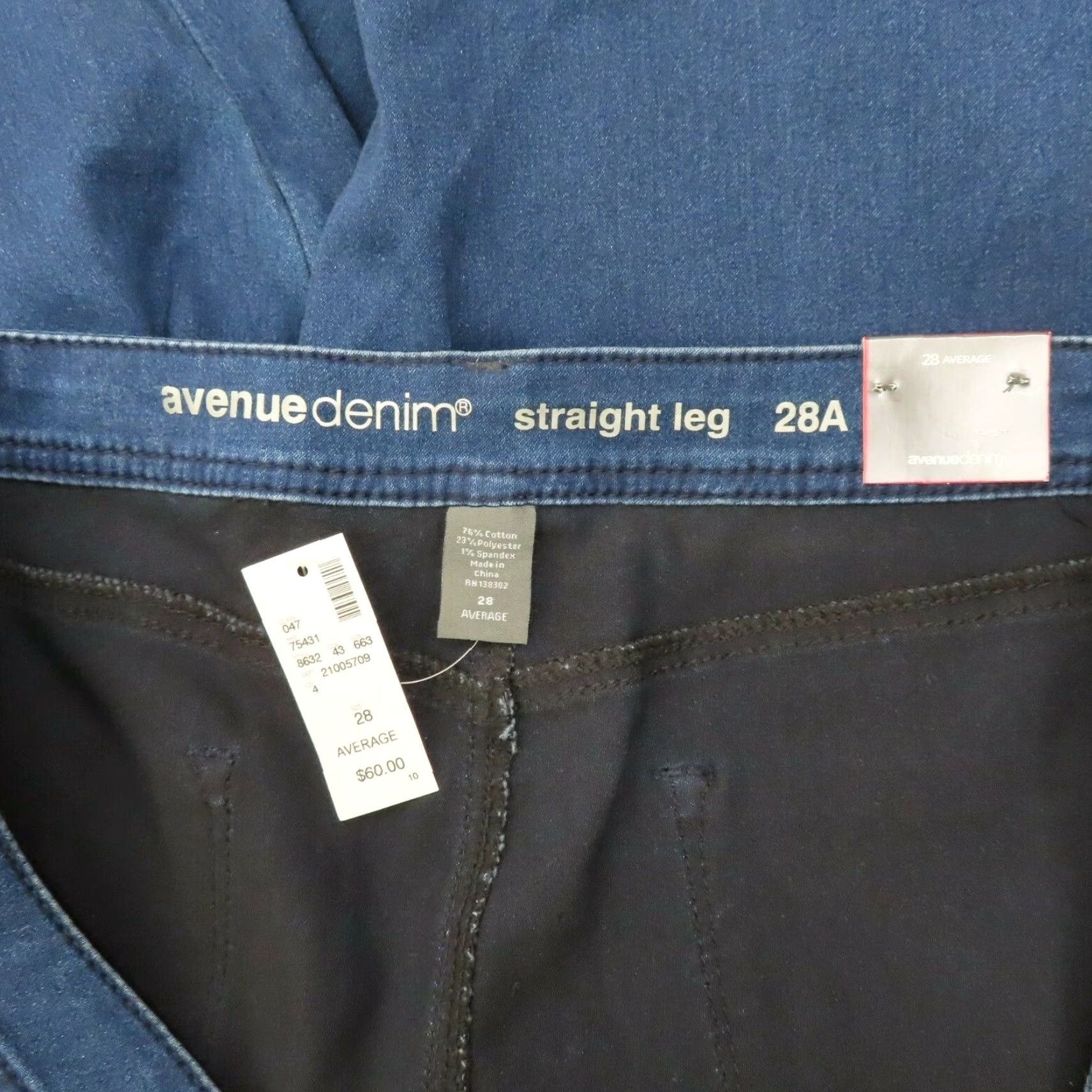 Avenue **Avenue Women's Plus Size 28 Blue Straight Leg Denim Jeans NEW** User: **Avenue Women's Plus Size 28 Blue Straight Leg Denim Jeans NEW** Size 28" / US 6 / IT 42 - 3 Thumbnail