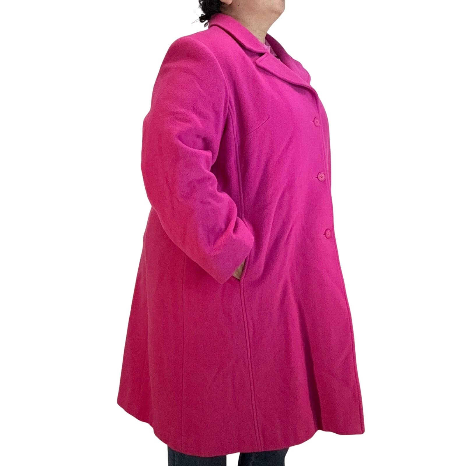 Other Marvin Richards Pink Wool Coat Size 3XL / US 20-22 - 7 Thumbnail