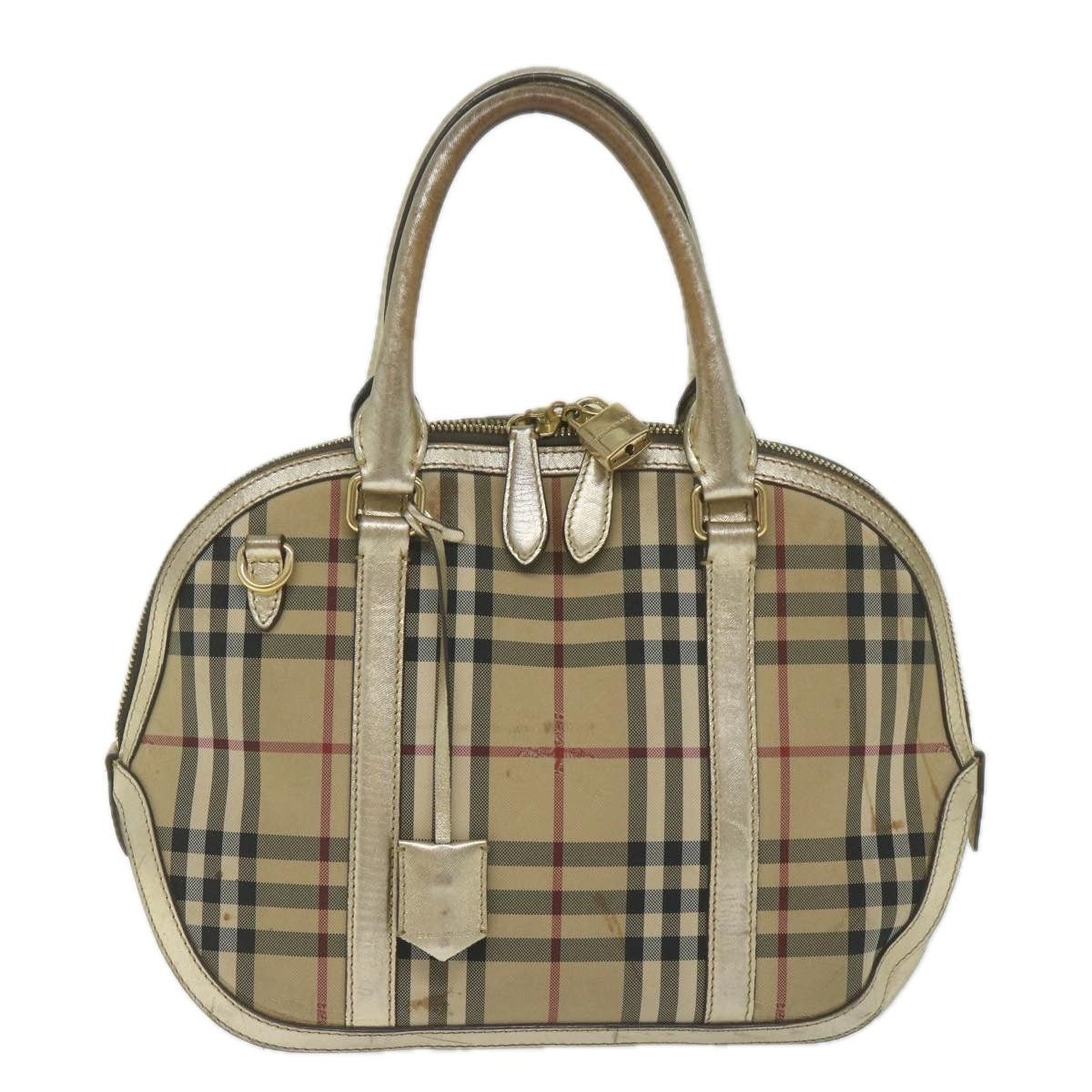 Burberry Burberry Nova Check Hand Bag Nylon Canvas Beige Size ONE SIZE - 13 Thumbnail