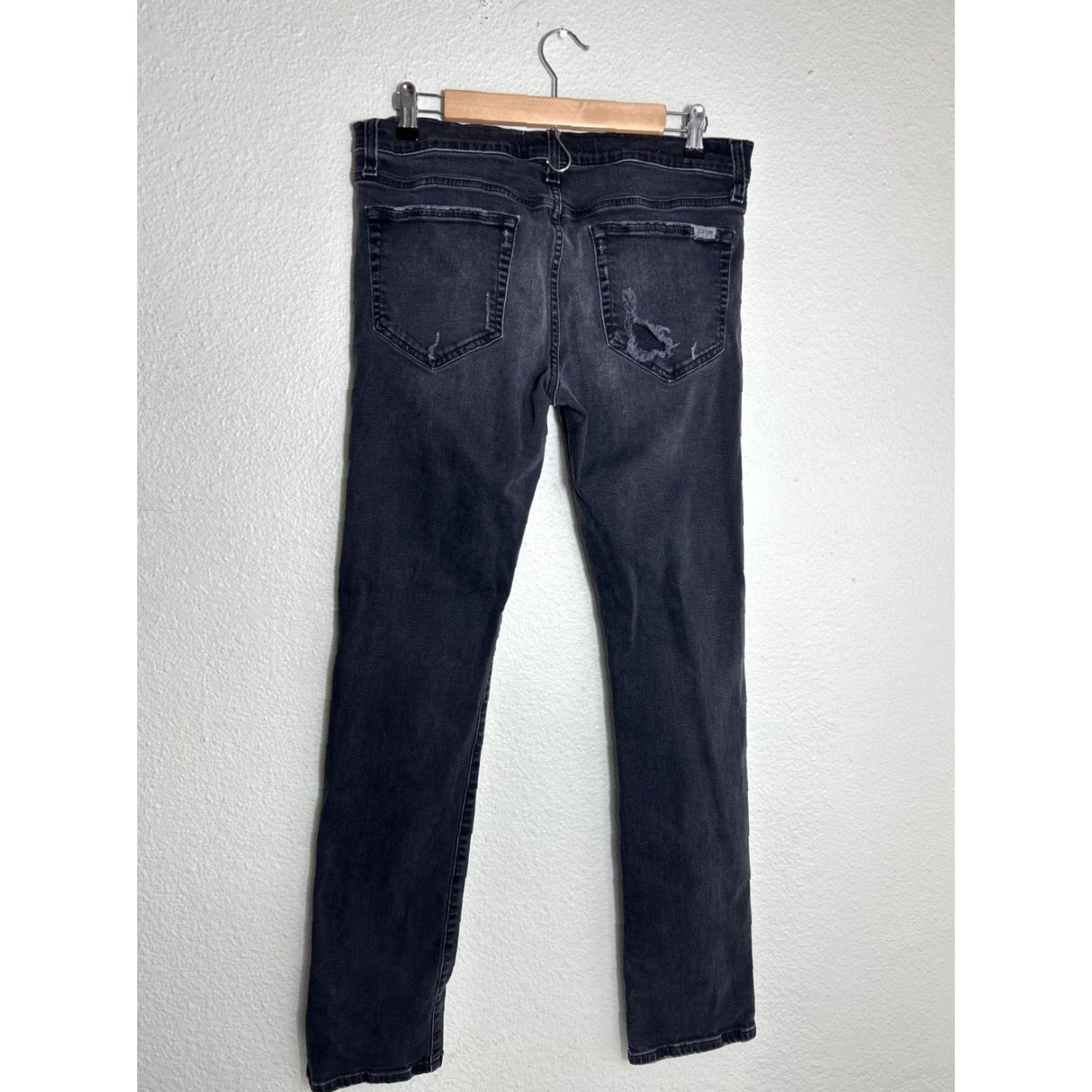 Vintage Joe's Jeans Men Slim Fit Kinetic Jeans Gabin Black 33x32 Distressed Straight 33 Mens Gy Body? Size US 33 - 7 Thumbnail