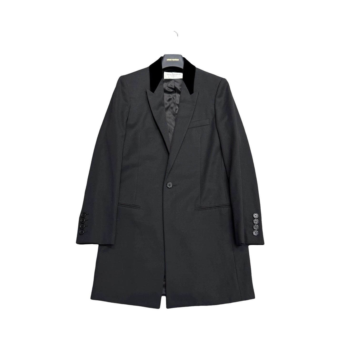 Saint Laurent Paris Saint Laurent Velvet Collar Wool Coat Size 44 Size US S / EU 44-46 / 1 - 1 Thumbnail