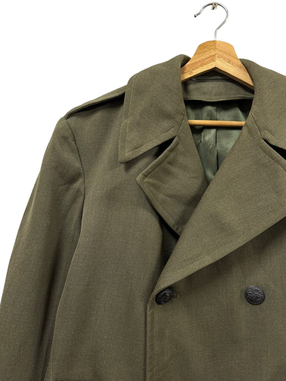 Vintage Vtg🔥60’s USMC Marine Cops Trench Overcoat Seige Green Jacket Size US M / EU 48-50 / 2 - 9 Thumbnail