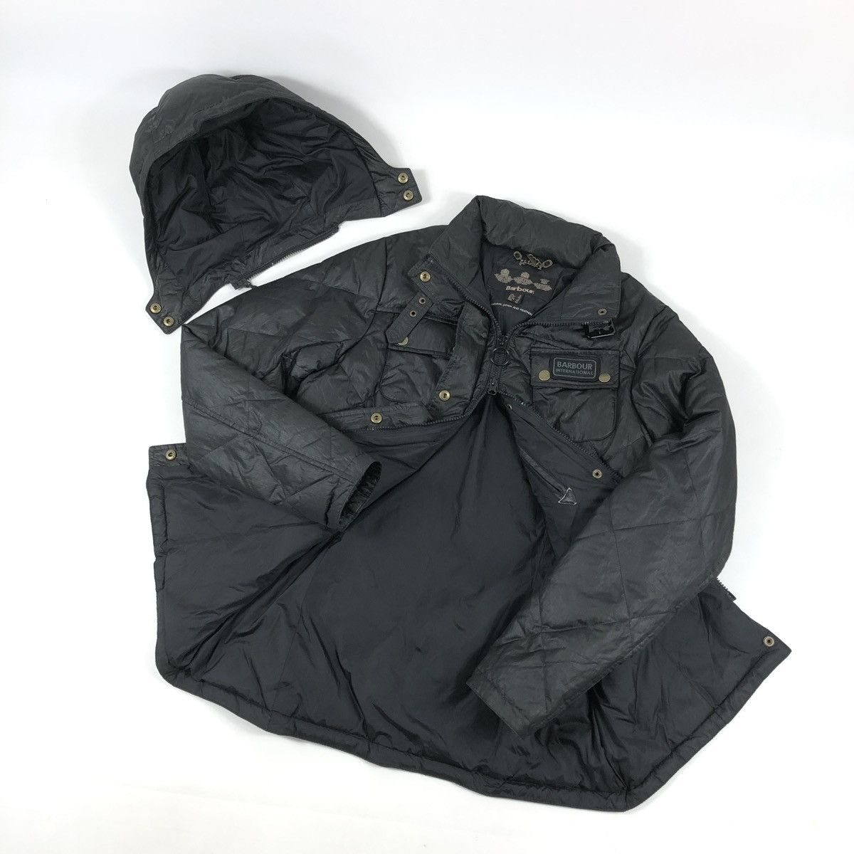 Barbour × Belstaff × Designer BARBOUR International Nation Hooded Down Parka Jacket Coat 8 Size M / US 6-8 / IT 42-44 - 6 Thumbnail