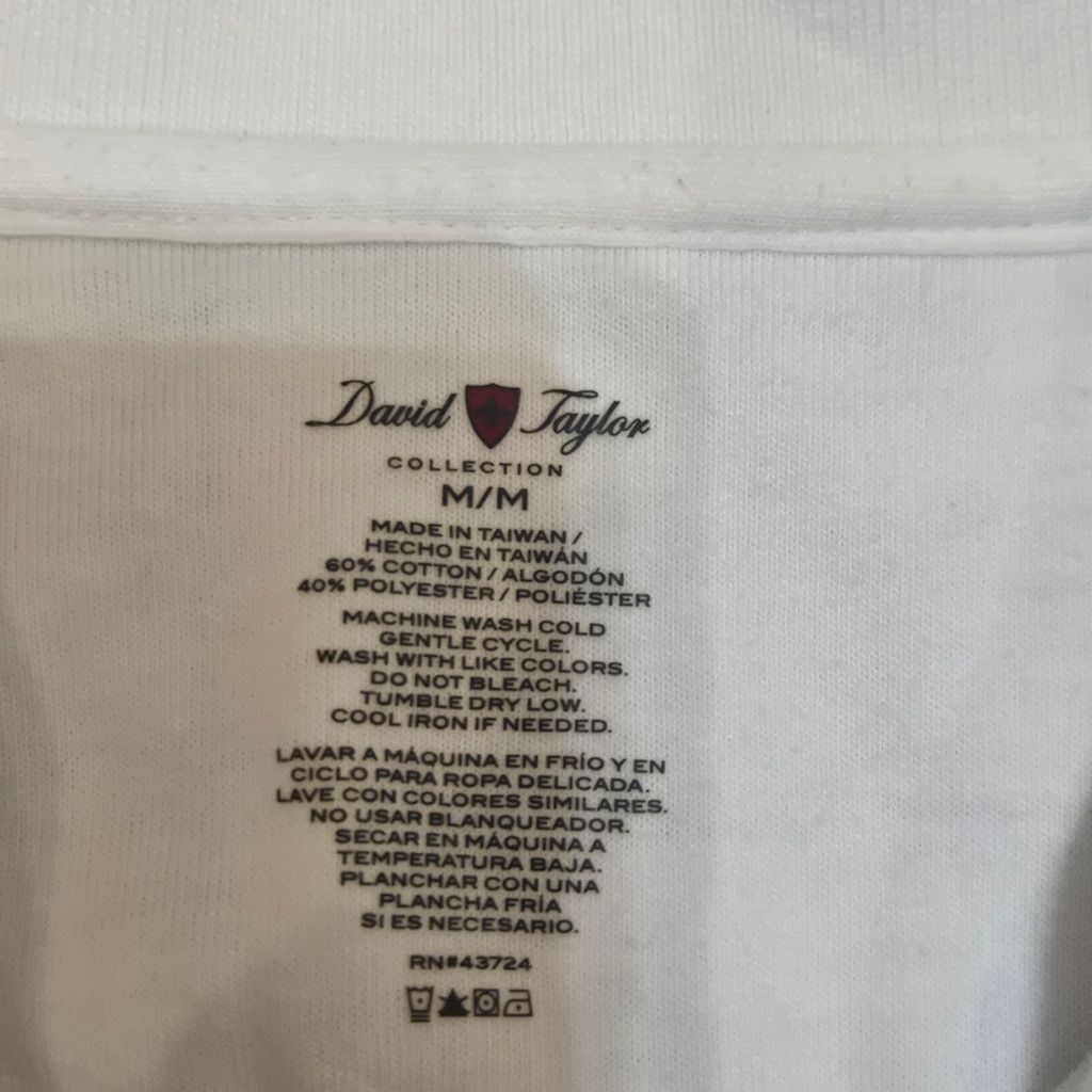 David Taylor David Taylor Men's Black and White Checkered Polo, Medium Size US M / EU 48-50 / 2 - 2 Thumbnail