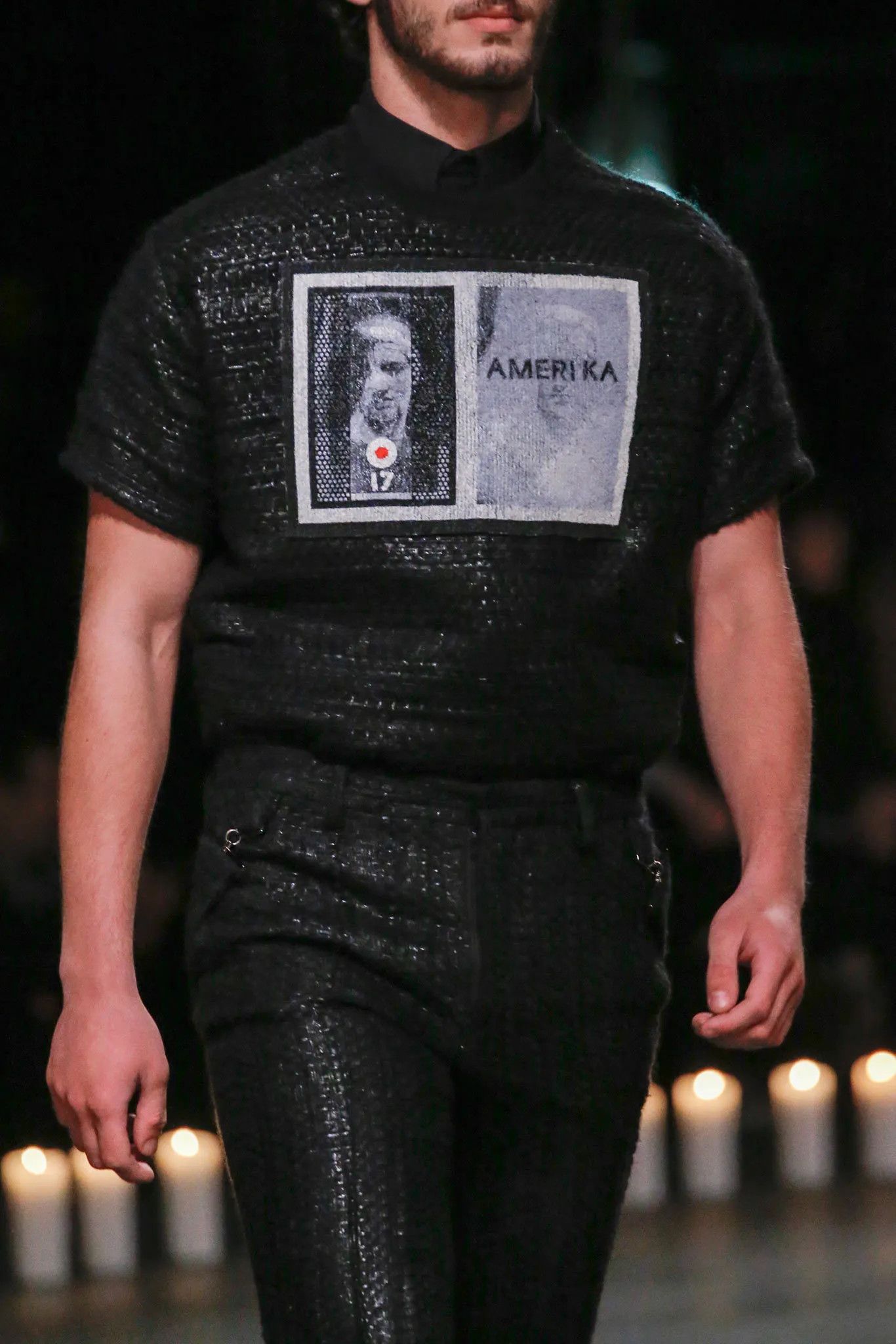 Givenchy Black Amerika Waxed Wool Blend Oversized T-Shirt Size US XXS / EU 40 - 5 Thumbnail