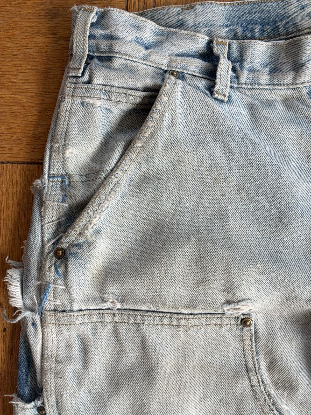 Carhartt Sun faded blue carhartt double knees Size US 33 - 7 Thumbnail