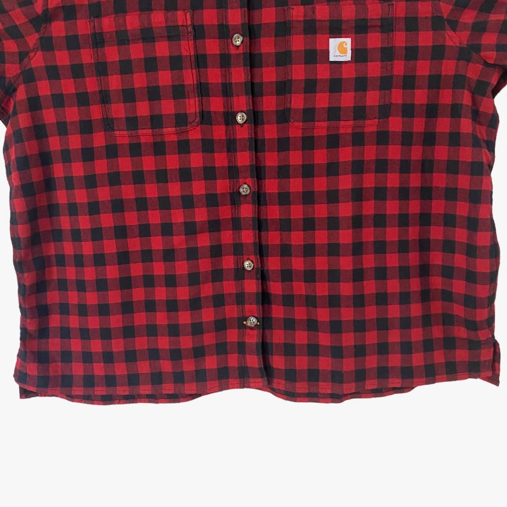 Carhartt VINTAGE Carhartt Rugged Flex Button-Up Flannel Shirt Red Black Buffalo Plaid Womens Plus 2X Casual Western Size XXL / US 16-18 / IT 52-54 - 6 Thumbnail