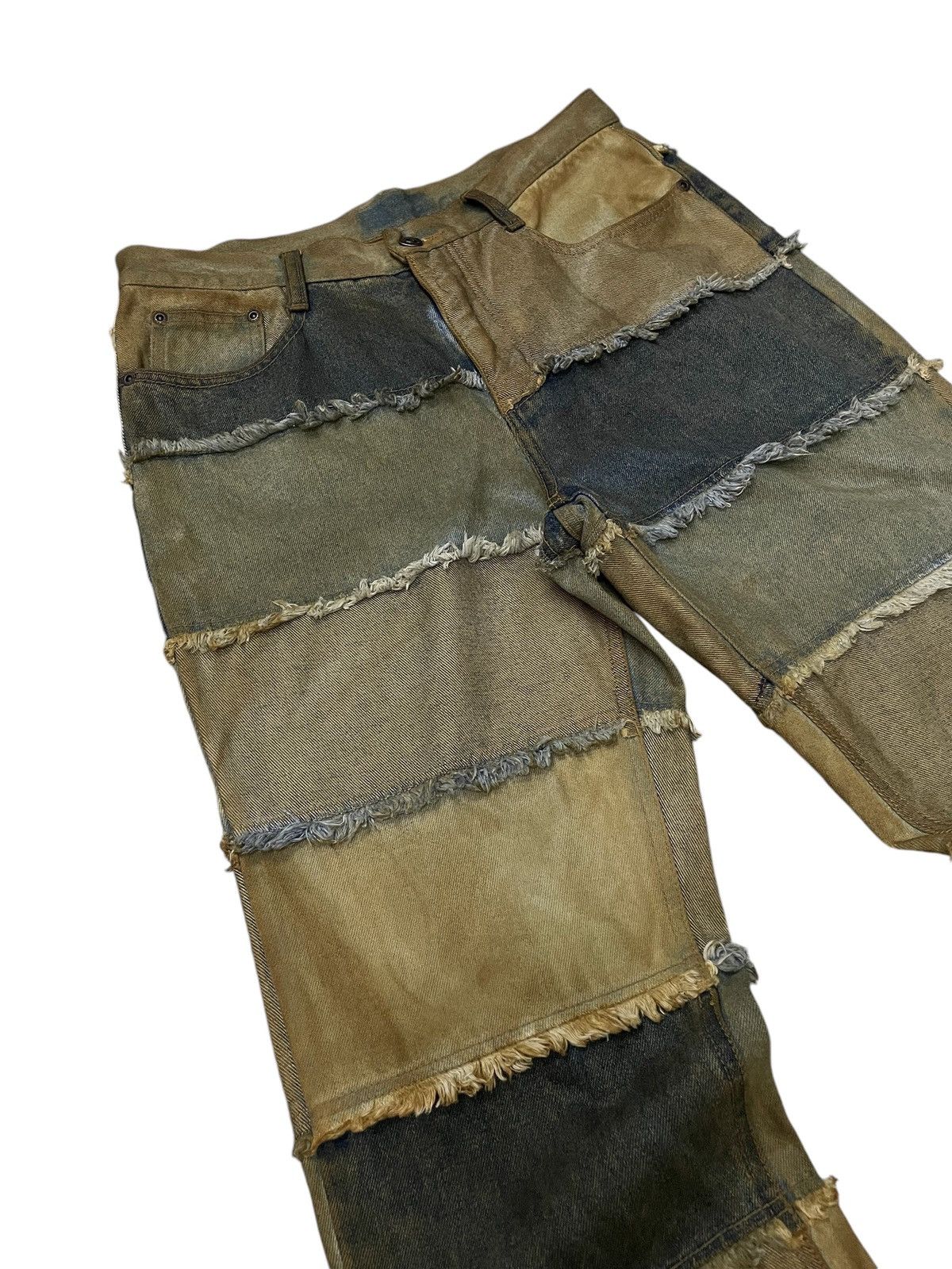 GOSTAR DE FUGA × If Six Was Nine × Shellac Mud Wash Hagi Layered Flared Jeans Japanese Brand Size US 30 / EU 46 - 8 Thumbnail
