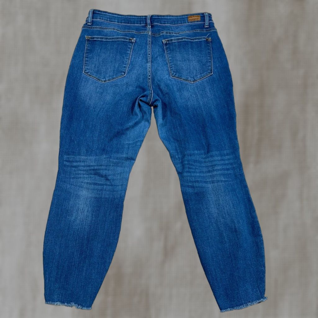 Vintage Judy Blue Jeans Women 18W Skinny Fit Med Wash Faded Stretch Distressed Plus Jeans Size 40" / US 18 - 1 Thumbnail