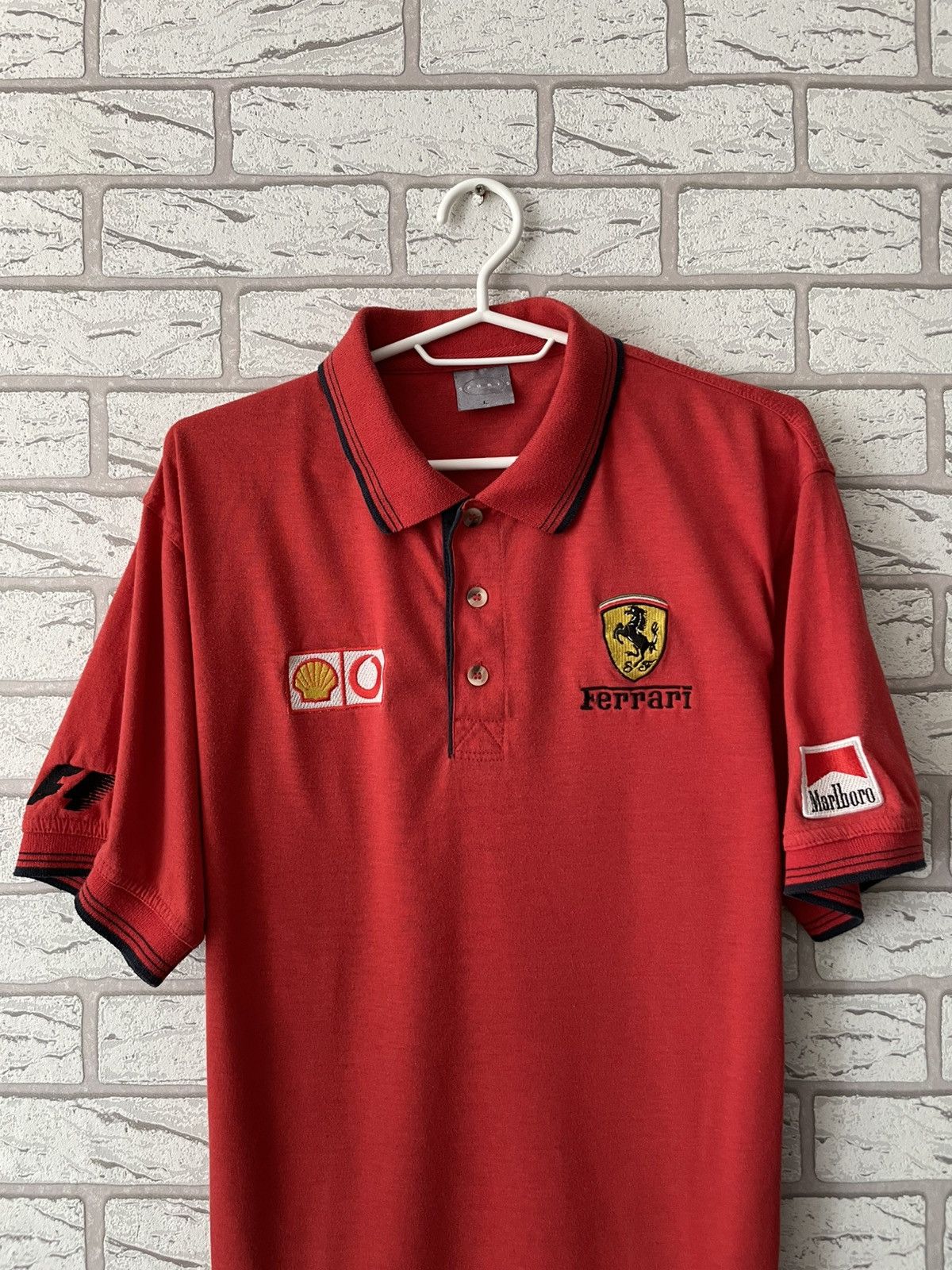 Formula 1 × Vintage Ferrari Racing F1 Formula 1 Marlboro Shell T Shirt Tee Size US L / EU 52-54 / 3 - 3 Thumbnail