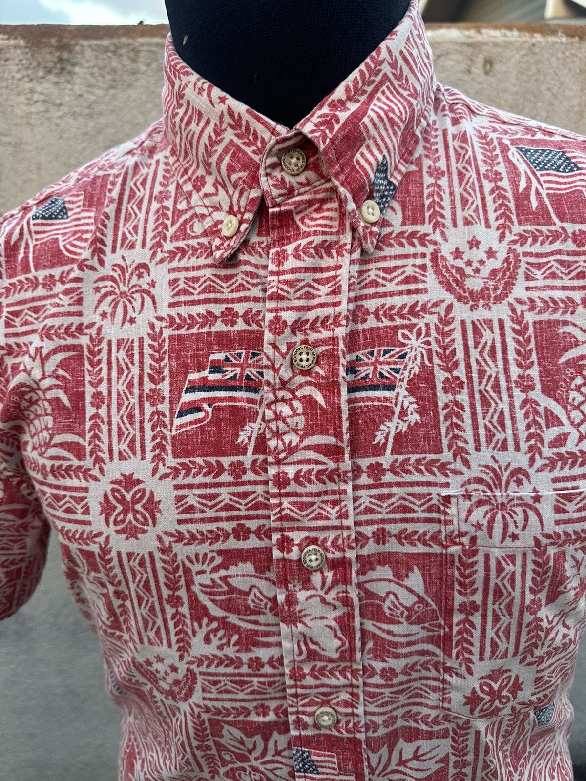 Reyn Spooner Reyn Spooner Tailored Fit Hawaiian Print Red Men's S Size US S / EU 44-46 / 1 - 3 Thumbnail