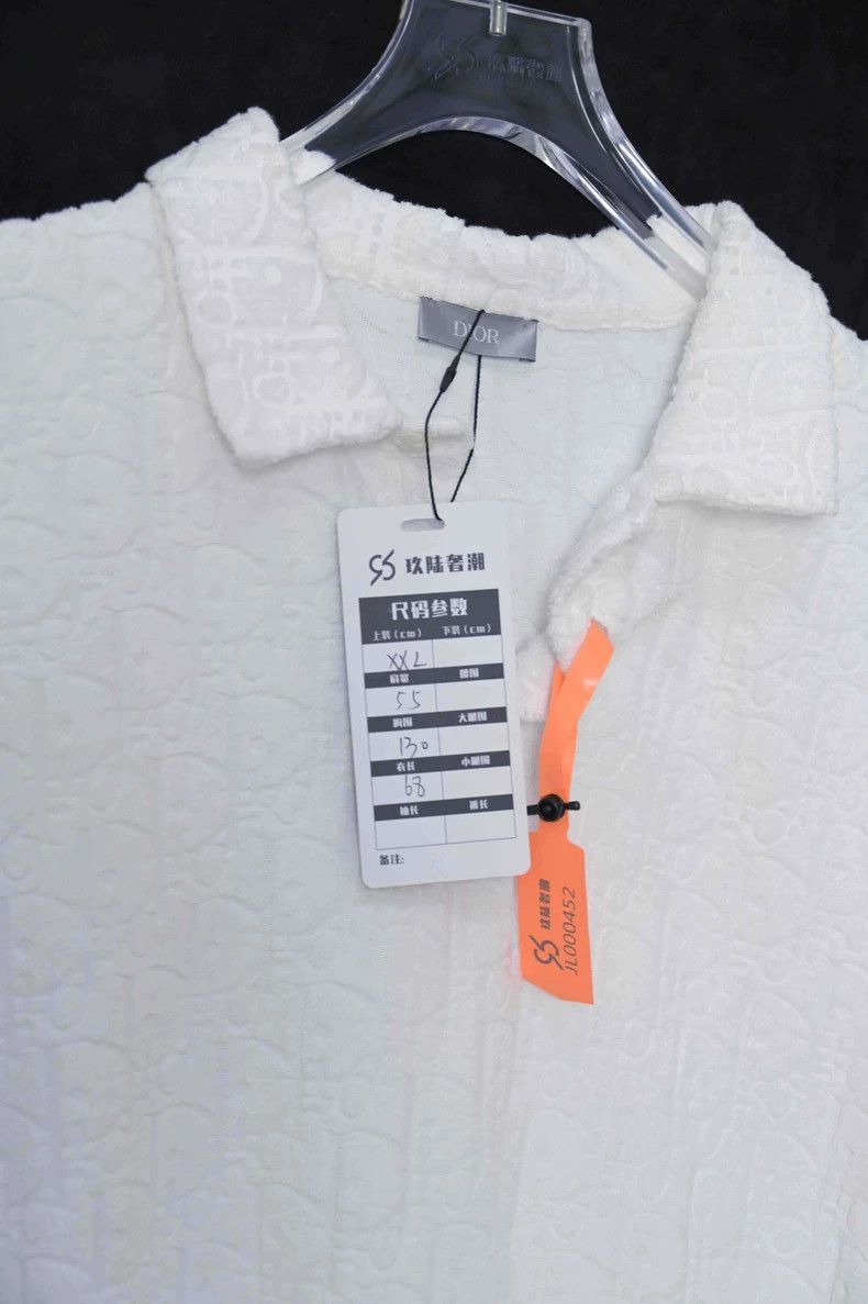 Dior Dior Old flower towel full print polo short sleeves Size US XXL / EU 58 / 5 - 6 Thumbnail