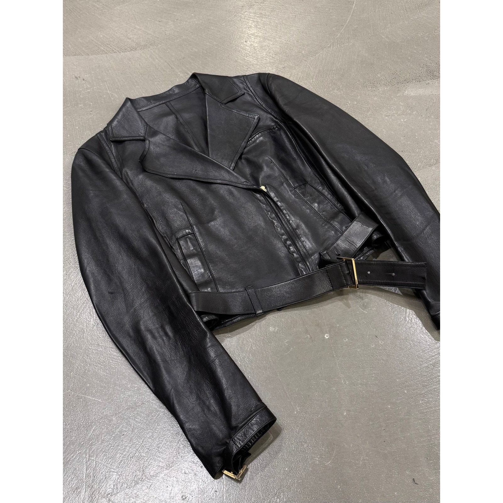 Gucci 2000s Gucci by Tom Ford biker leather jacket Size M / US 6-8 / IT 42-44 - 2 Thumbnail