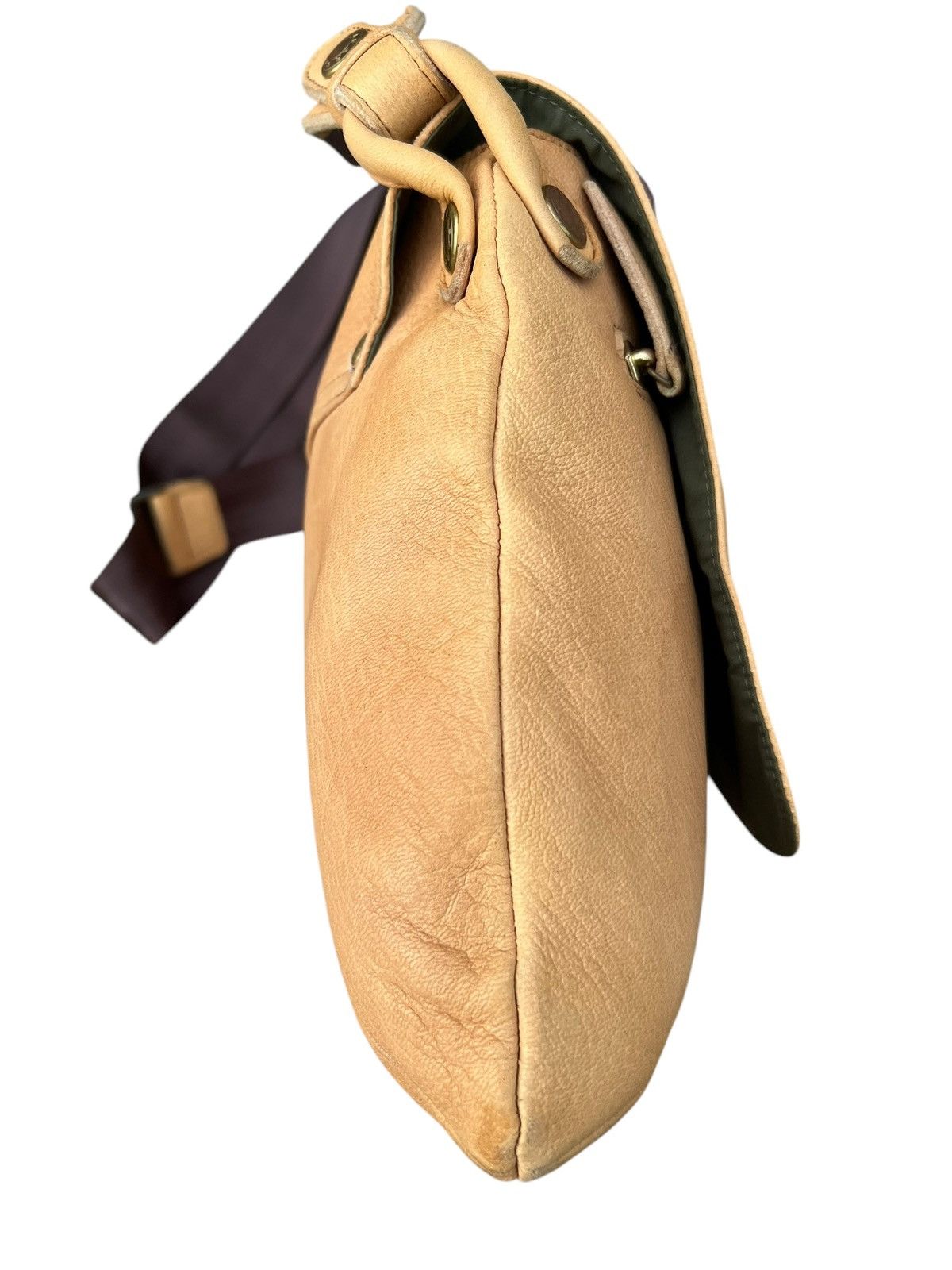 Leather Vintage CASAR Japan Muddy Faded Patina Leather Bag Sling Size ONE SIZE - 15 Thumbnail