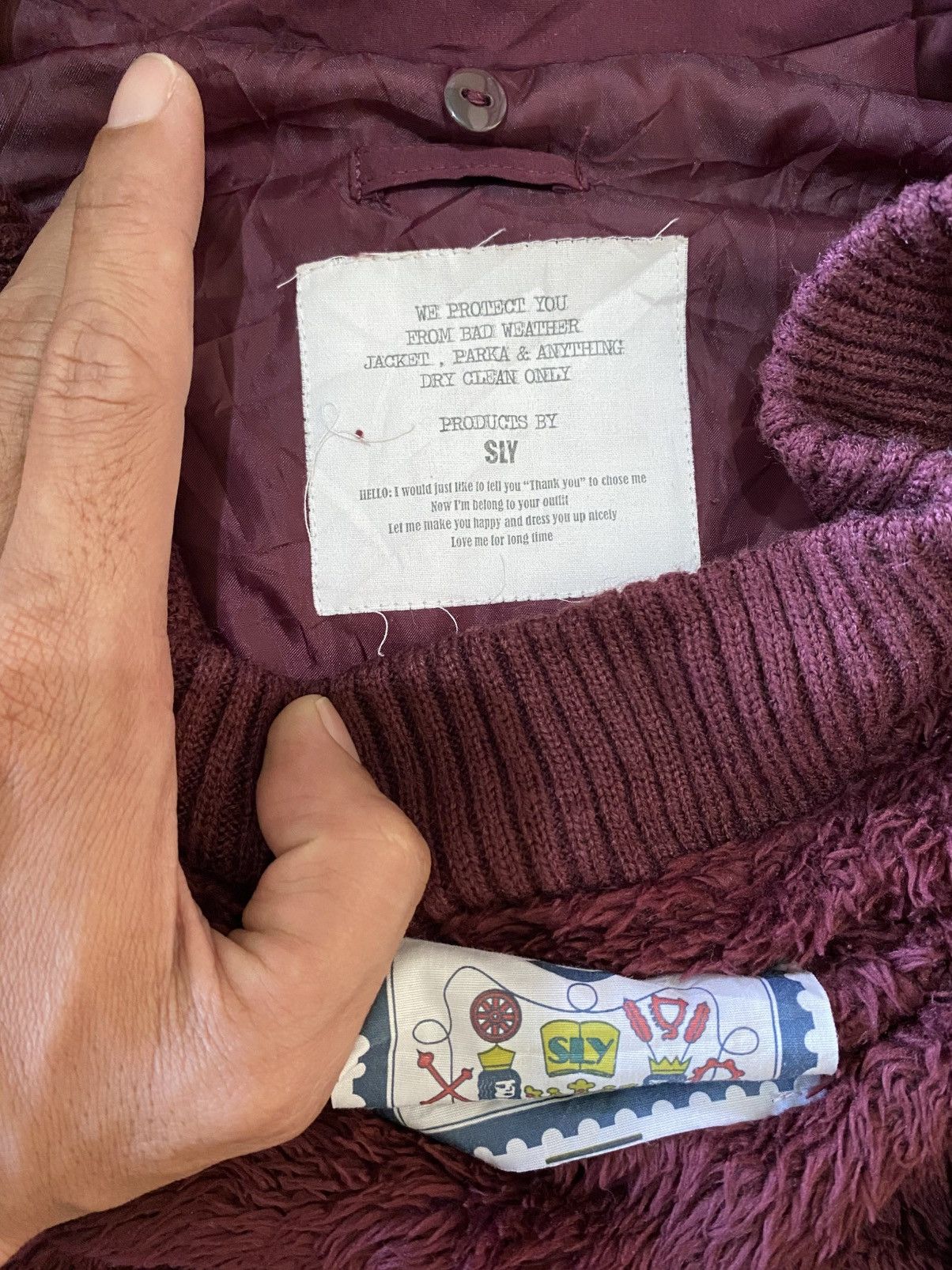 SLY Sly Burgundy Fur Hood Parka Jacket Winter Coat Toggle Button Size US S / EU 44-46 / 1 - 8 Thumbnail