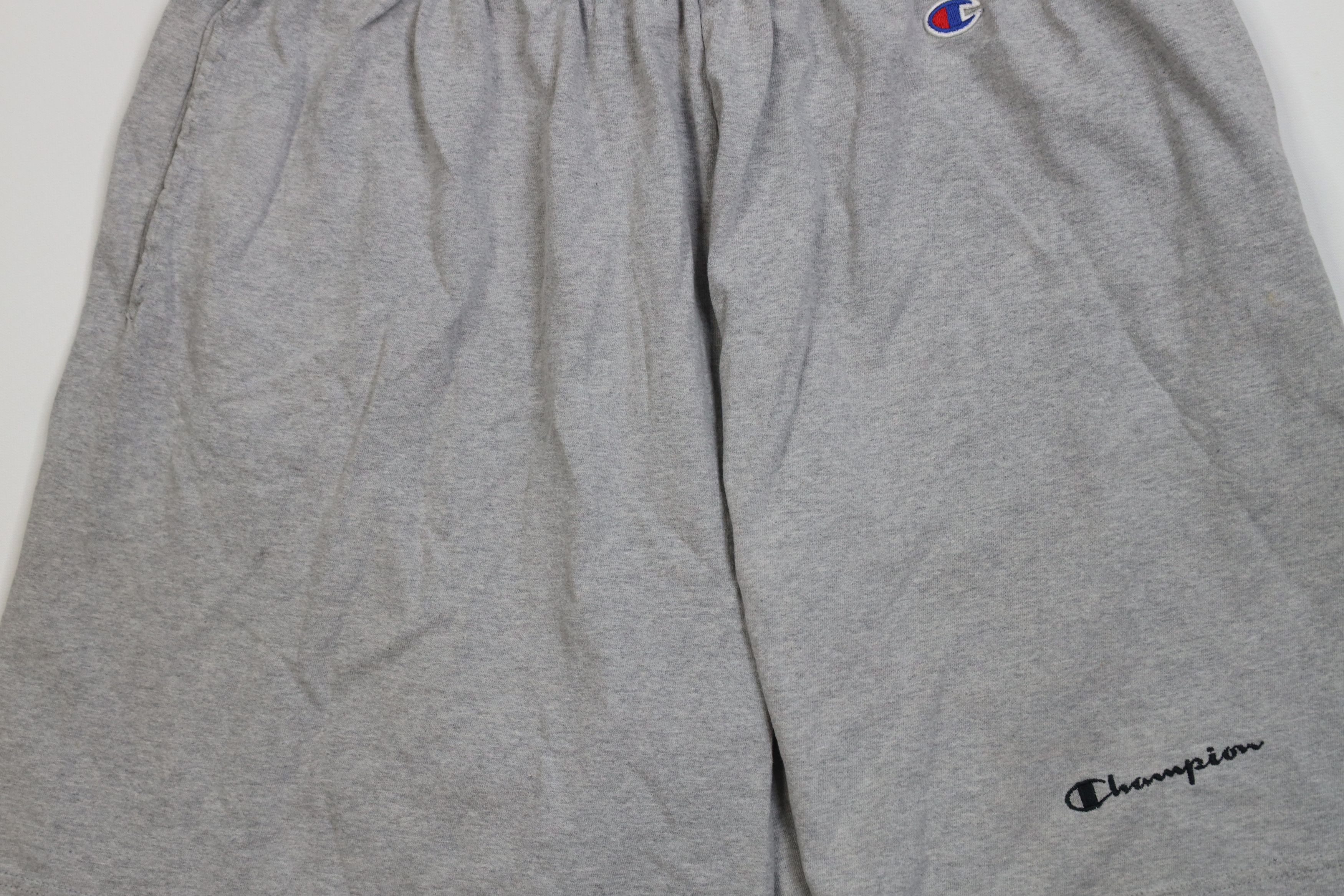 Champion Vintage 90s Champion Spell Above Knee Shorts Heather Gray Size US 36 / EU 52 - 3 Thumbnail