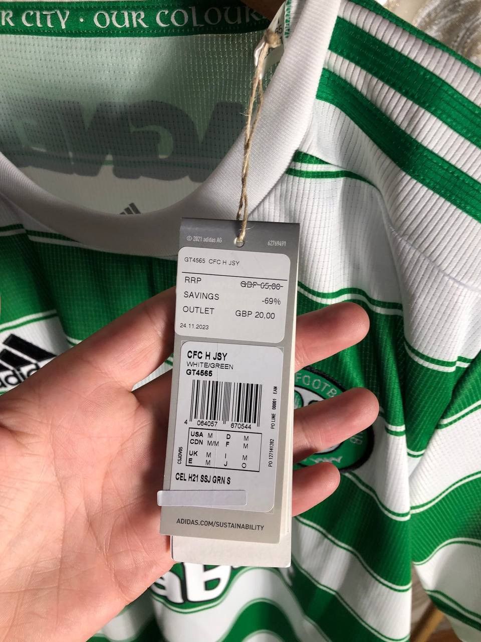 Adidas VINTAGE ADIDAS FC CELTIC SCOTLAND SOCCER JERSEY RETRO 90s Size US M / EU 48-50 / 2 - 6 Thumbnail