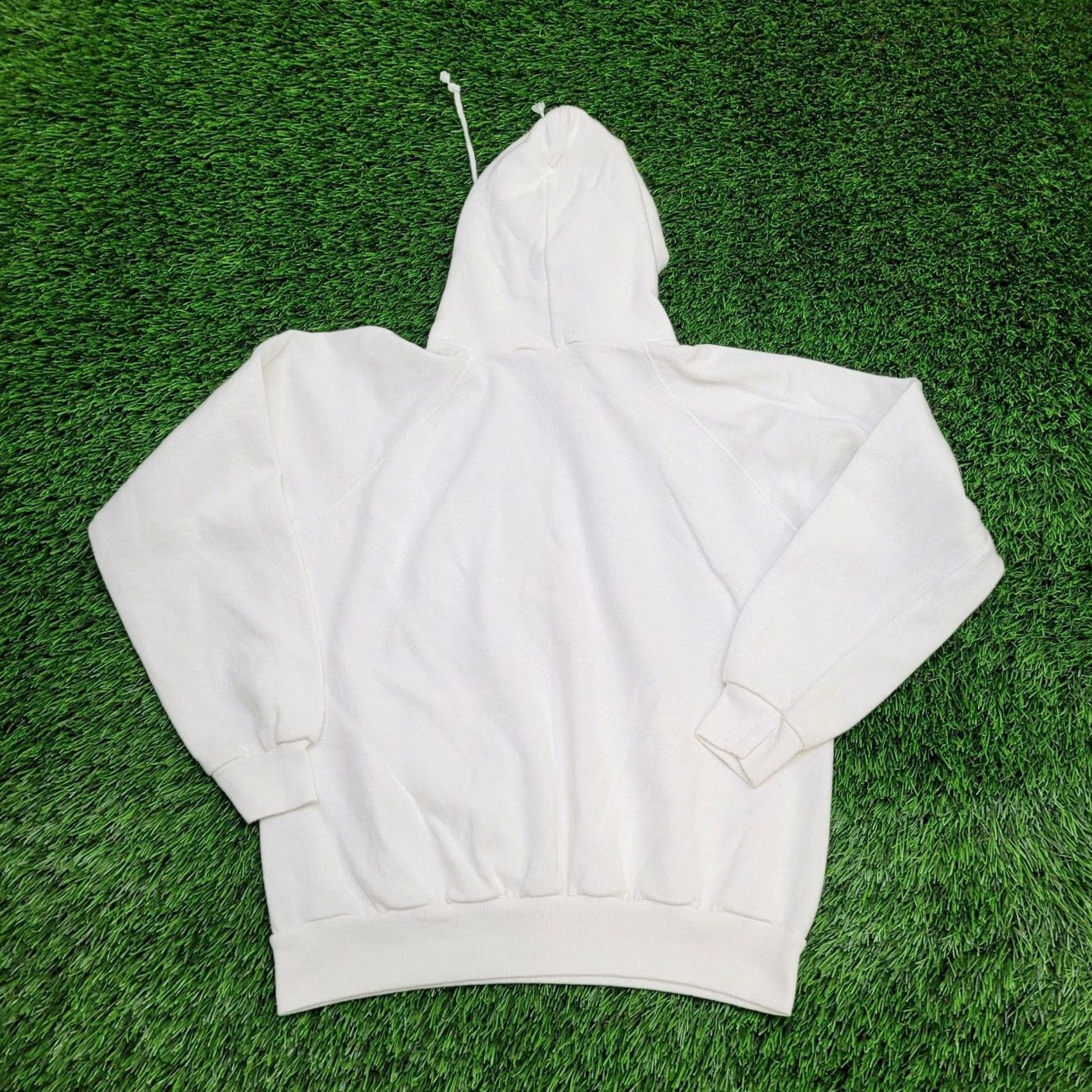 Hanes VINTAGE Subaru Hoodie Womens M White 80s Retro Logo Graphic Print Pullover Hooded Sweatshirt Size M / US 6-8 / IT 42-44 - 2 Thumbnail