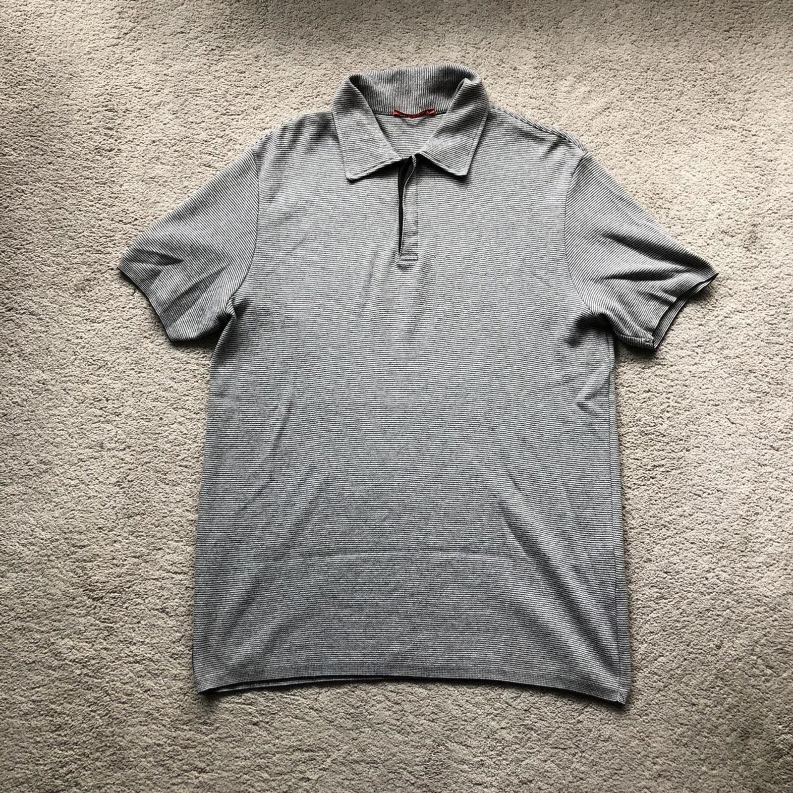Prada Vintage Prada Black Tab Striped Polo Shirt Size US L / EU 52-54 / 3 - 1 Thumbnail