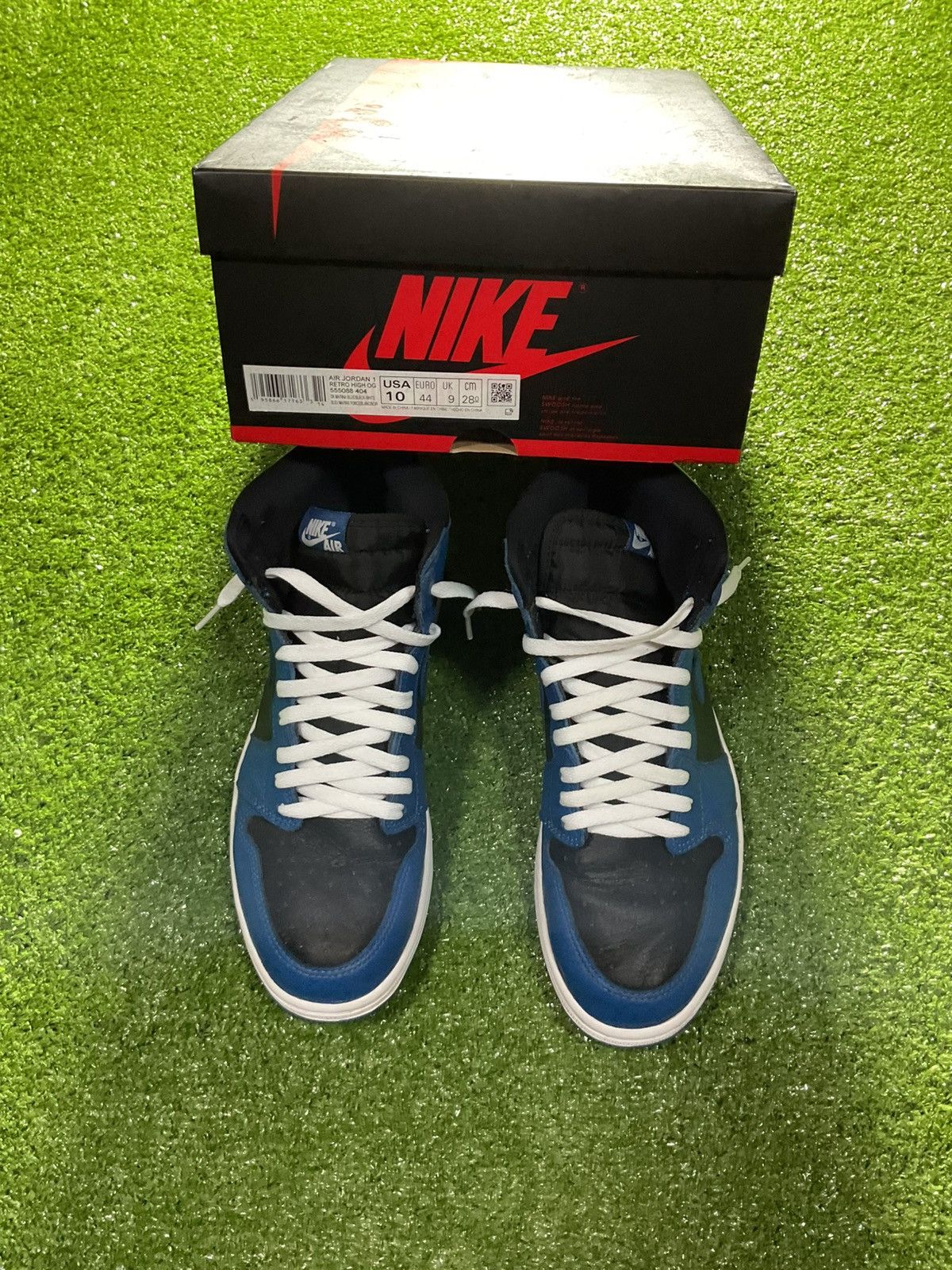 Jordan Brand Air Jordan 1 Retro High OG Dark Marina Blue Size US 10 / EU 43 - 8 Thumbnail