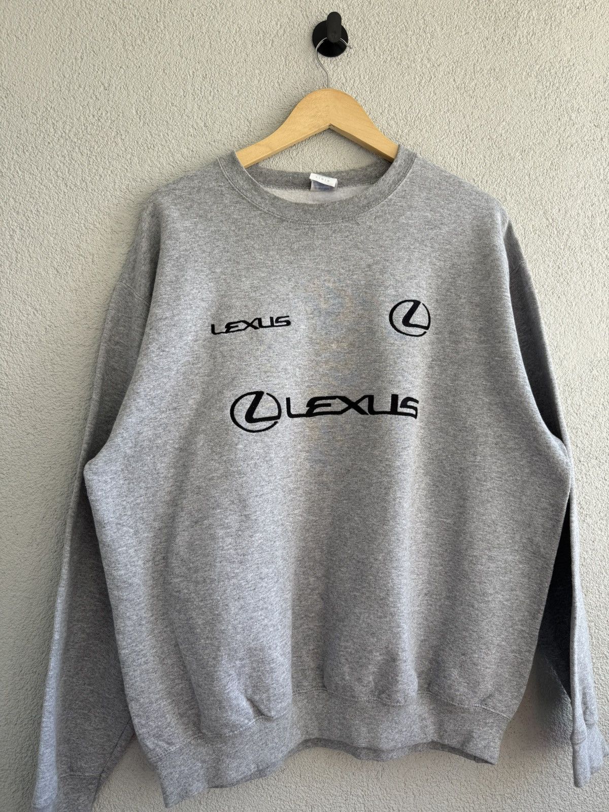 Vintage Lexus Logo Crewneck Sweatshirt Grey Oversized Size US L / EU 52-54 / 3 - 2 Thumbnail