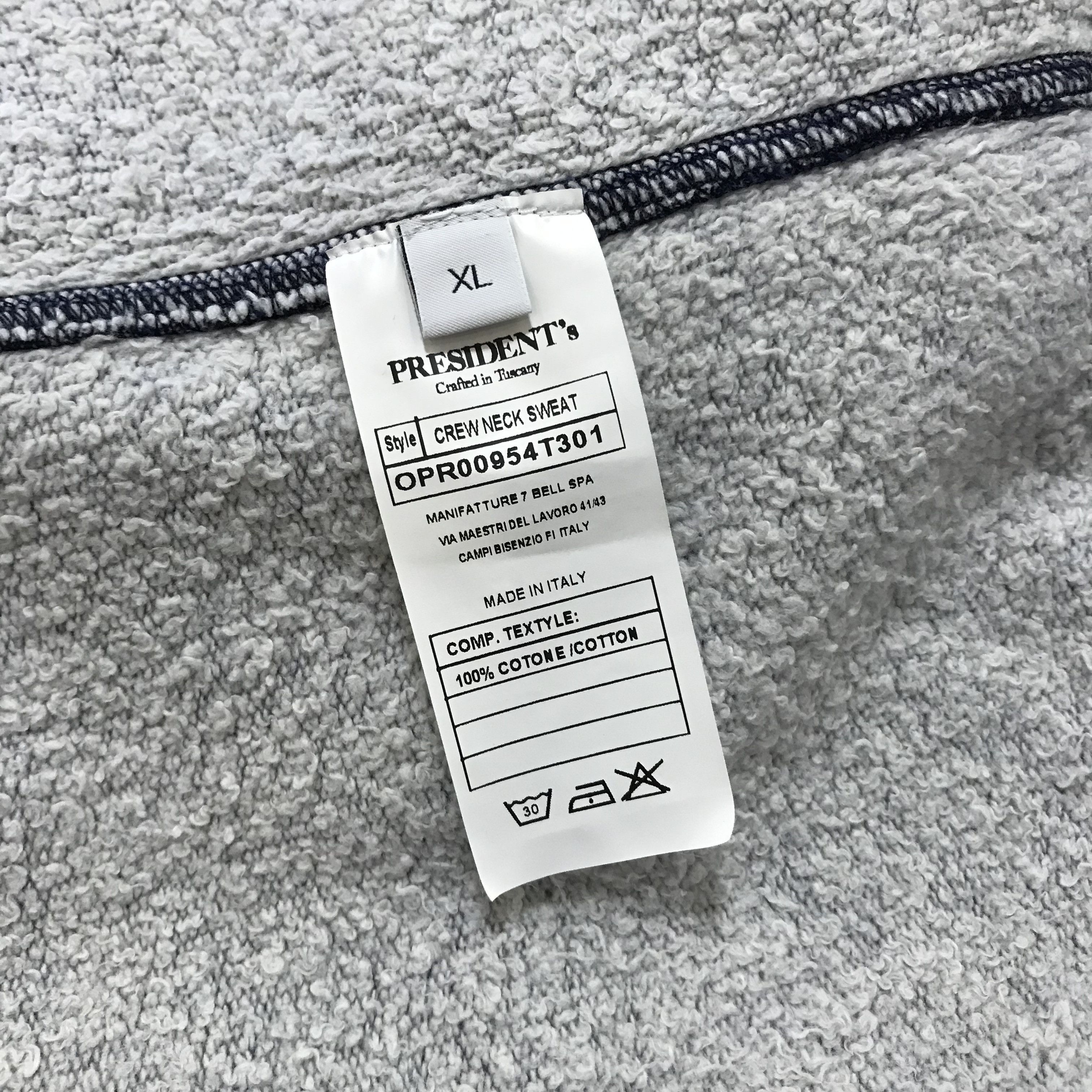 President's PRESIDENT's Crafted in Tuscany Sweatshirt Crewneck Italy Size US XL / EU 56 / 4 - 5 Thumbnail