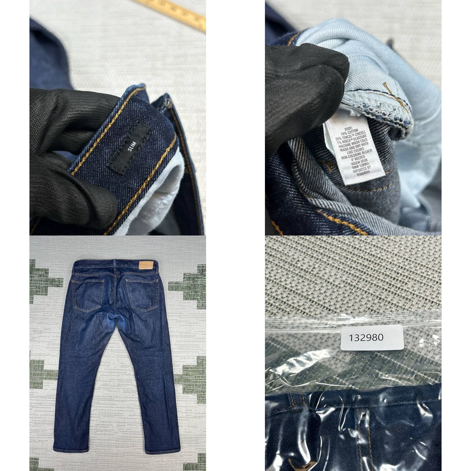 Bonobos Bonobos Jeans Mens 33 Dark Wash Denim Slim Fit 33x29 Jeans Mens Slim Bonobos Size US 33 - 8 Thumbnail