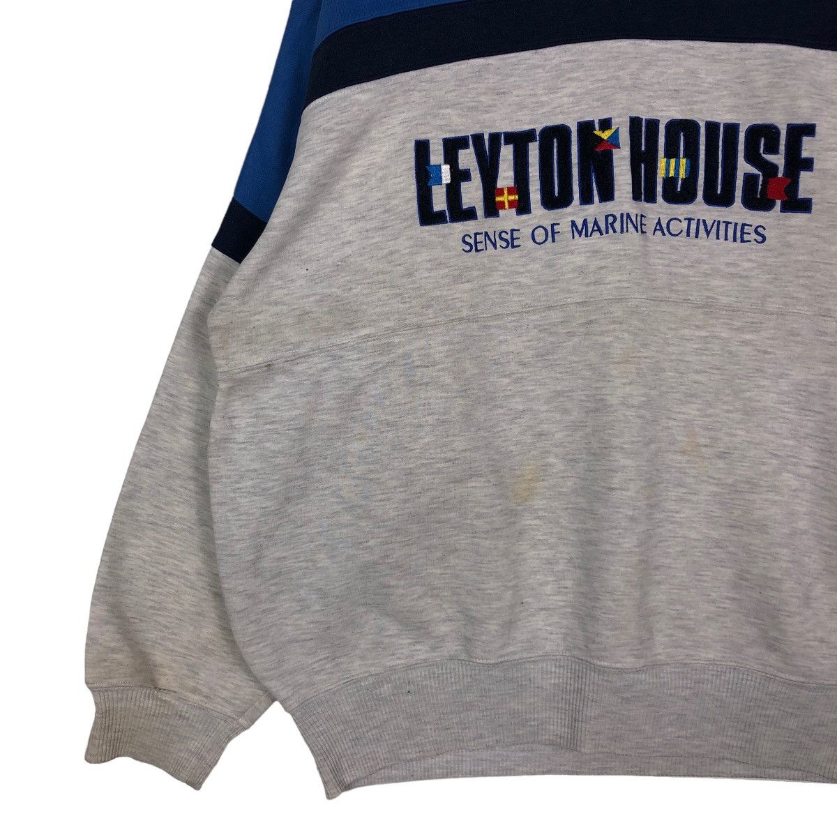 Japanese Brand 🔥Vintage Sweatshirt Crewneck Leyton House Big Logo Size US L / EU 52-54 / 3 - 4 Thumbnail